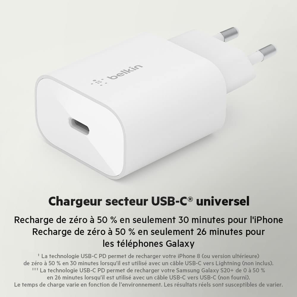 belkin-boostcharge-chargeur-secteur-usb-c-25w-pps-power-delivery image 2