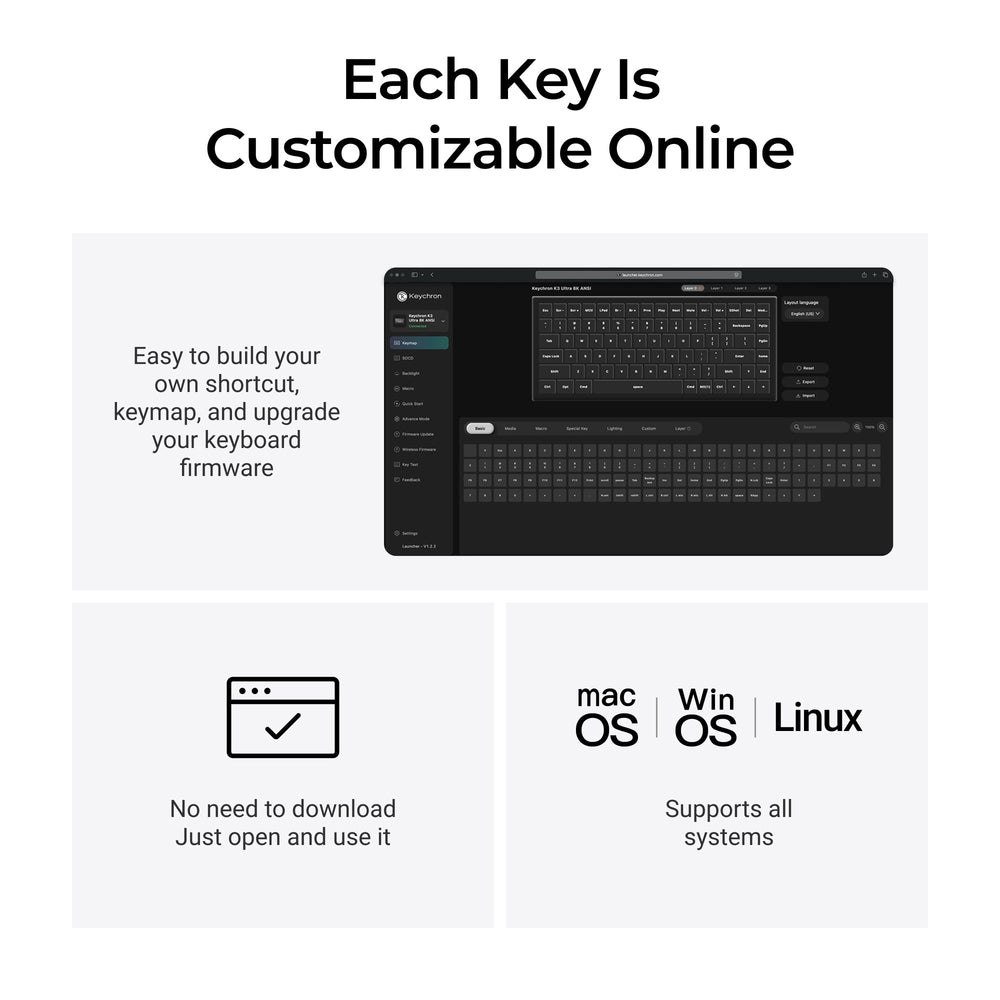 keychron-k1-ultra-8k-clavier-m-canique-low-profile-tkl-80-sans-fil-ansi-us image 6