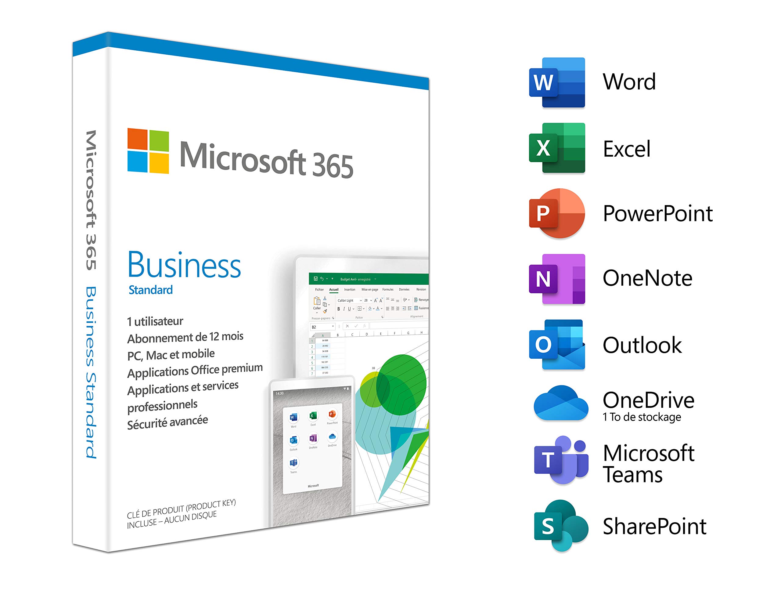 microsoft-365-business-standard-1-pc-mac-licence-bo-te-postale image 1