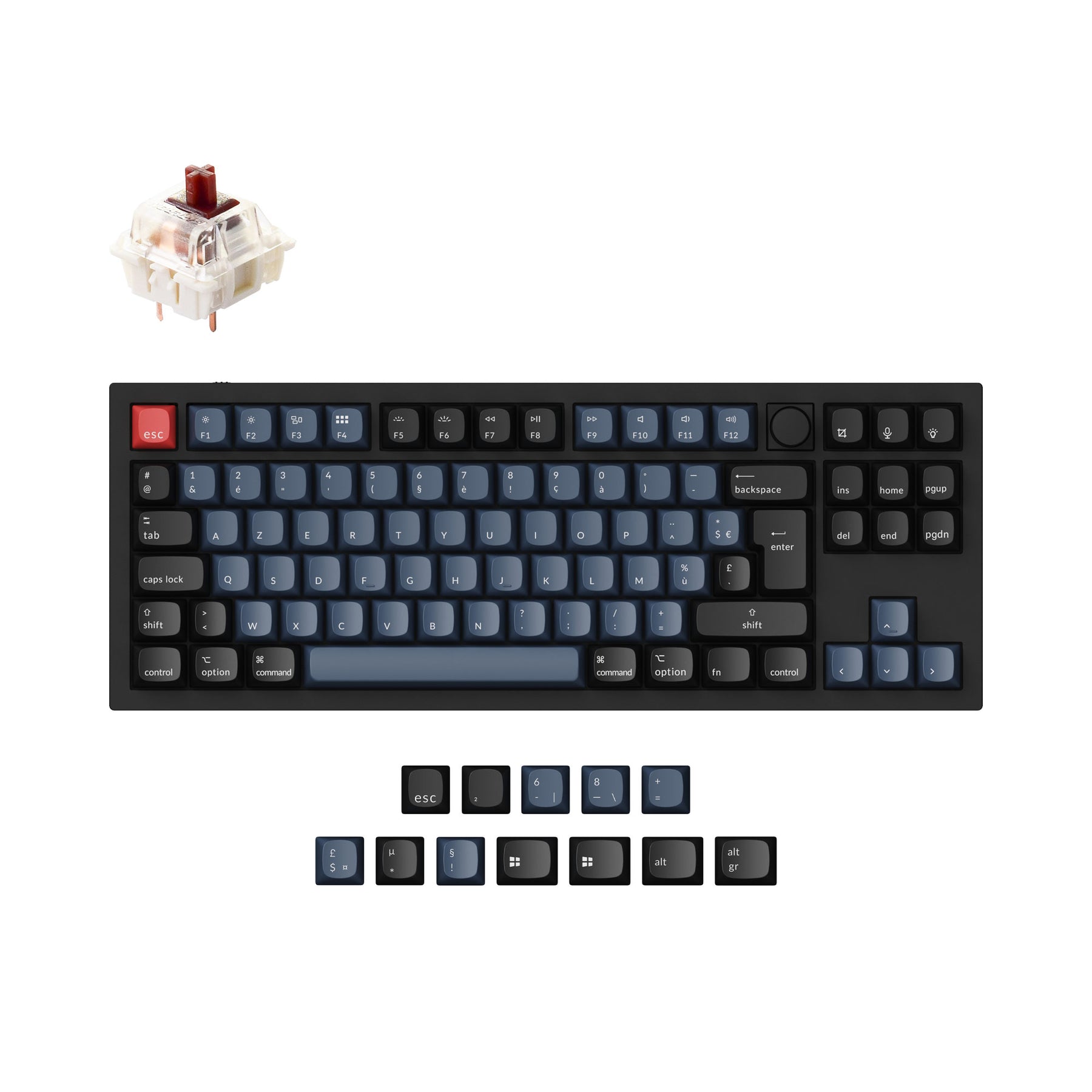 keychron-q3-qmk-clavier-m-canique-custom-filaire-iso-avec-molette image 2
