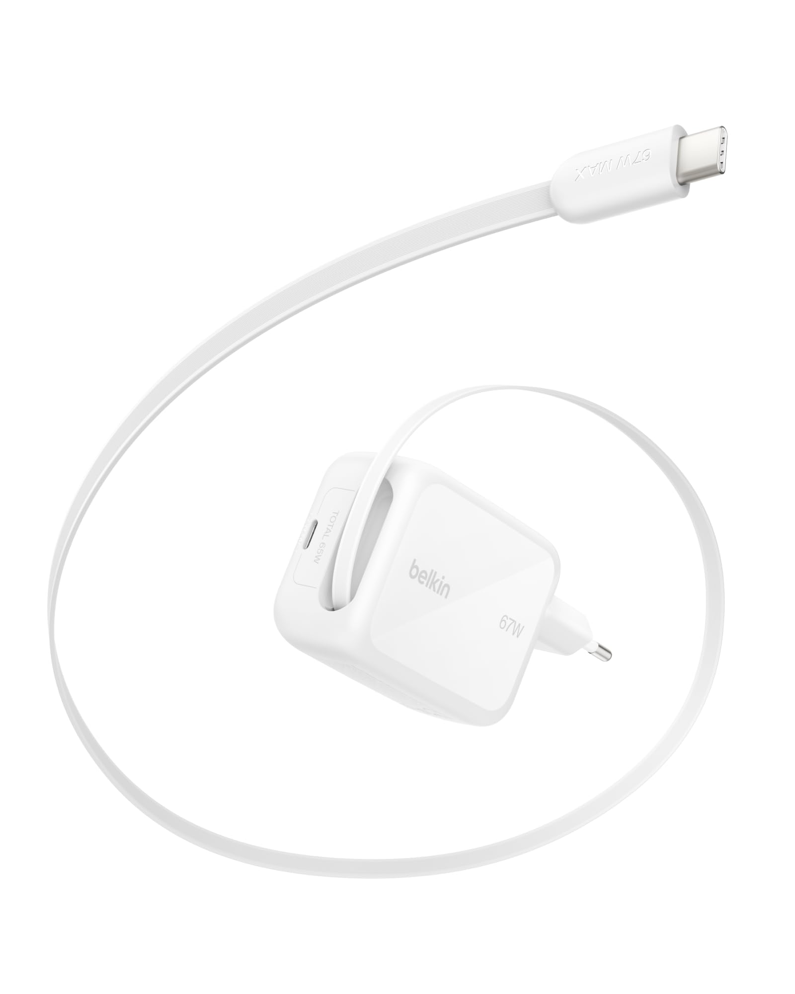 belkin-ultracharge-chargeur-usb-c-gan-45-w-avec-c-ble-r-tractable-80-cm image 1