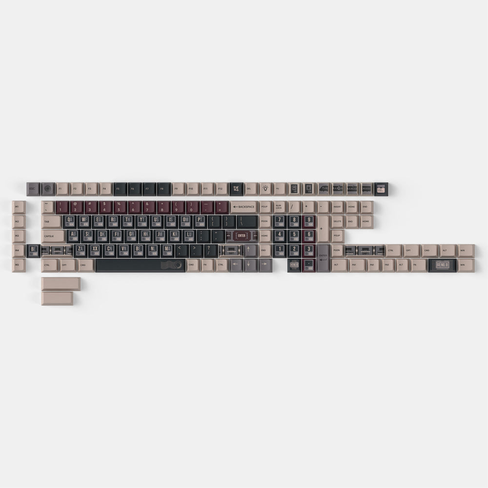 keychron-vintage-stamp-cherry-profile-dye-sub-pbt-full-keycap-set-140-touches image 1