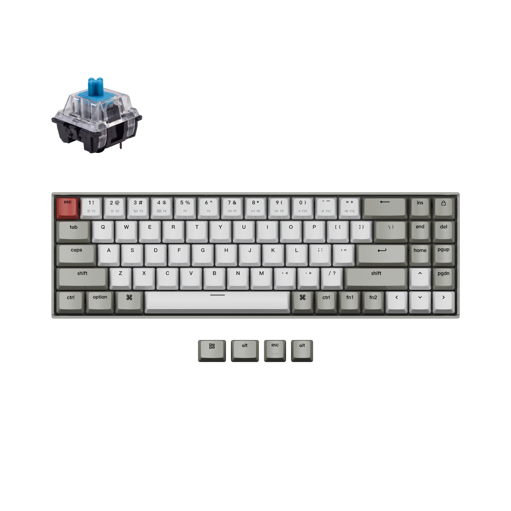 keychron-k14-clavier-m-canique-sans-fil-70-ansi-us-hot-swap image 4