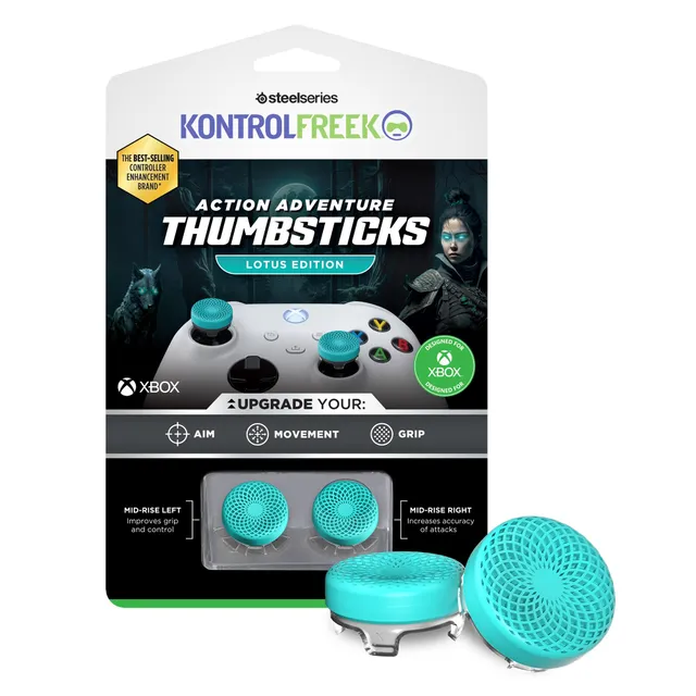 kontrolfreek-lotus-grips-xbox-rehausseurs-joystick-mid-rise-turquoise-x2 image 1