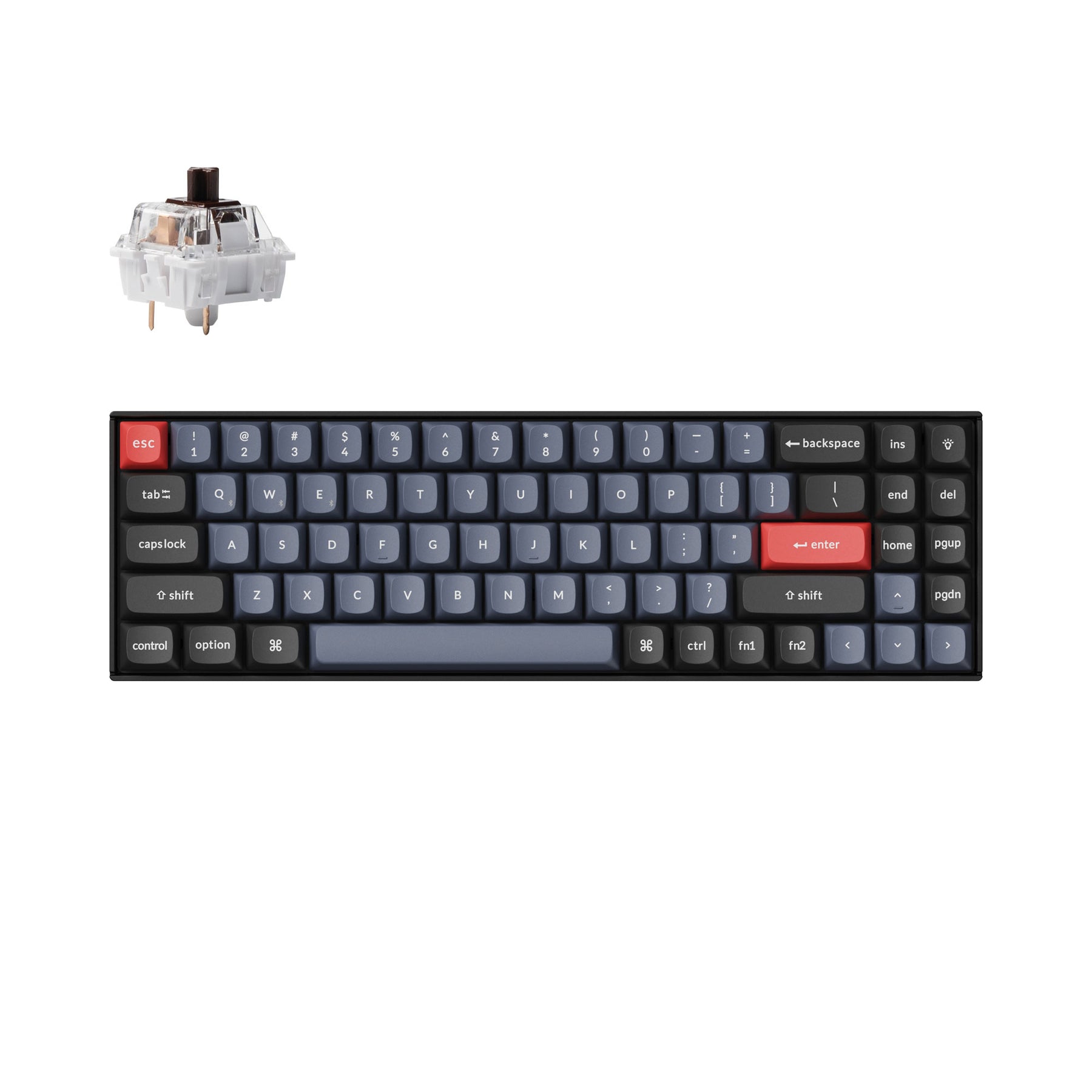 keychron-k14-pro-clavier-m-canique-sans-fil-qmk-via-disposition-us-ansi image 2