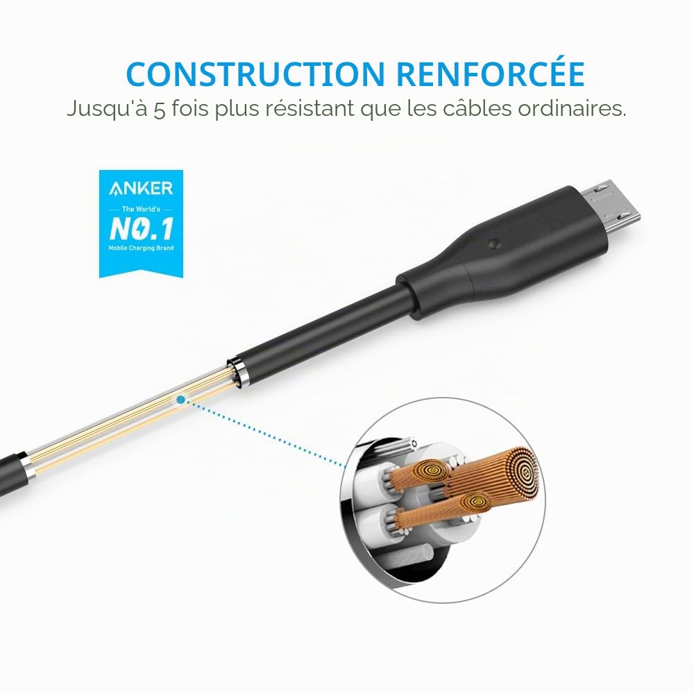 anker-powerline-micro-usb-lot-de-3-c-bles-90cm-fibre-aramide-noir image 1