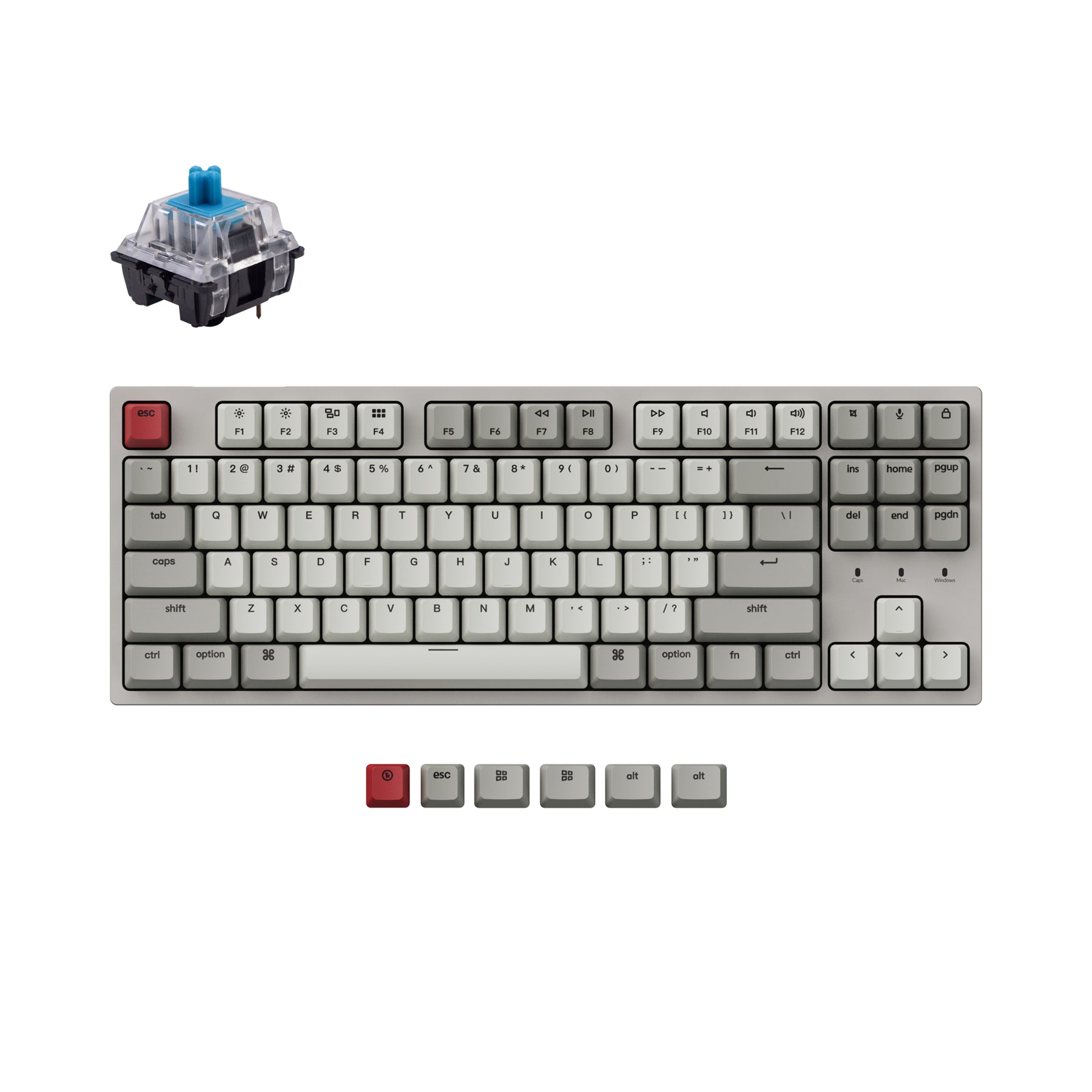 keychron-c1-clavier-m-canique-filaire-tenkeyless-ansi-us image 8