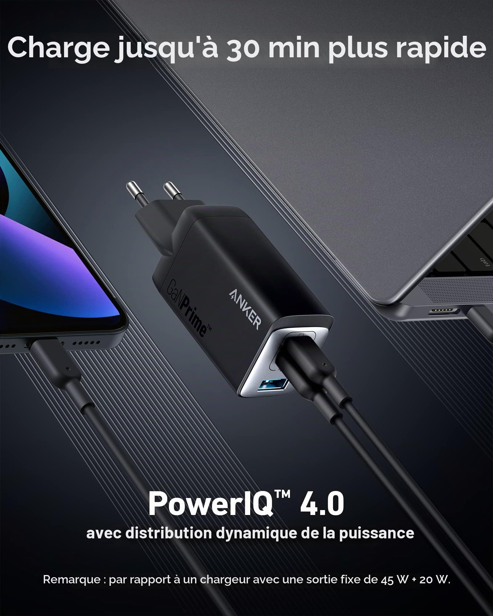 anker-735-chargeur-usb-c-ganprime-65w-3-ports-chargeur-mural-compact image 3