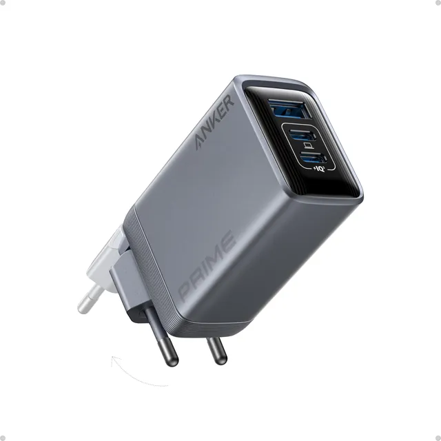 anker-prime-chargeur-usb-c-100w-gan-3-ports-pliable image 1