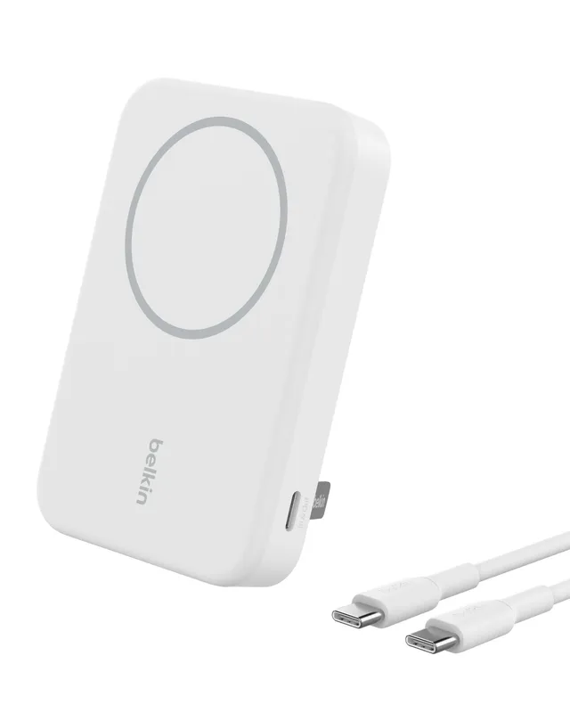 belkin-boostcharge-pro-batterie-externe-qi2-8000-mah-15w-magsafe-blanche-avec-su image 1