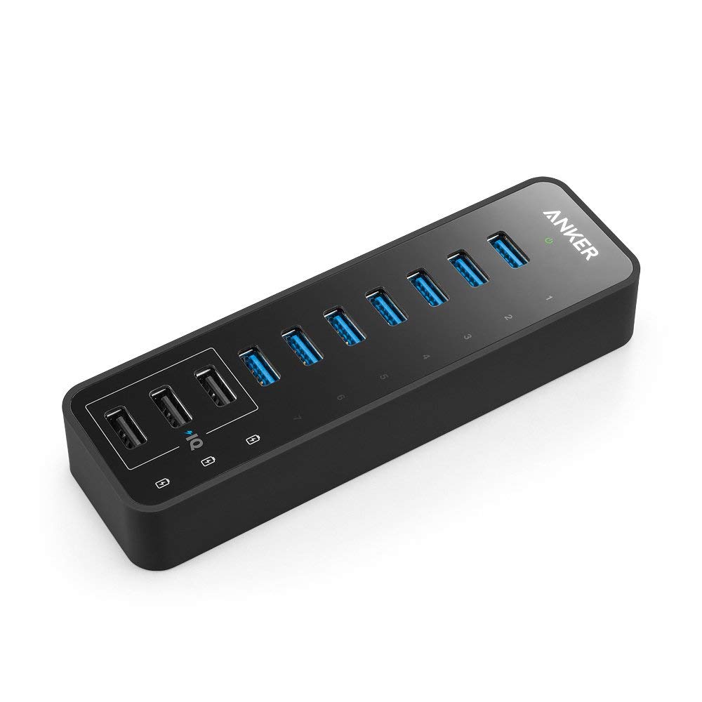 anker-hub-usb-3-0-7-port-60w-avec-3-ports-poweriq image 1