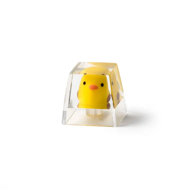 keychron-yellow-duck-capuchon-artisanal-en-r-sine-artisan-keycap image 1