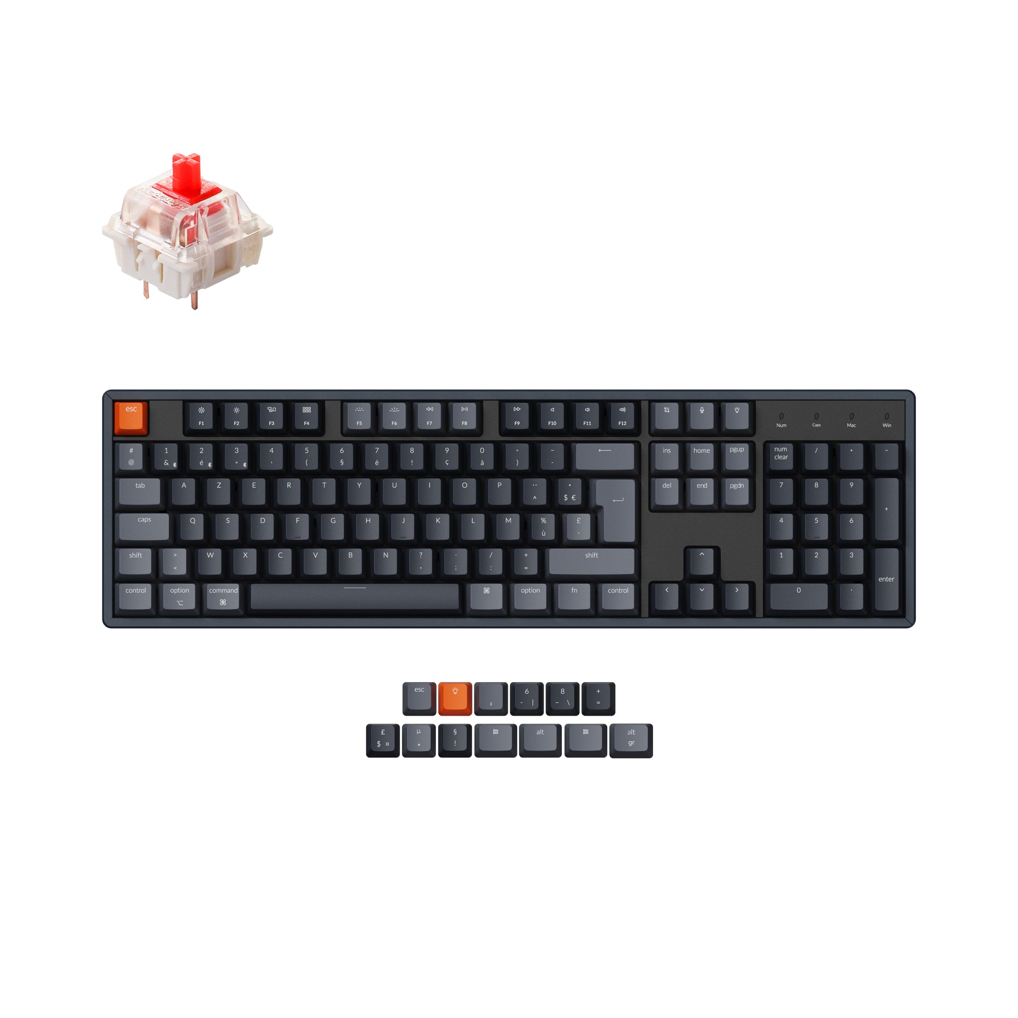 keychron-k10-clavier-m-canique-sans-fil-100-azerty-france-iso-fr image 3