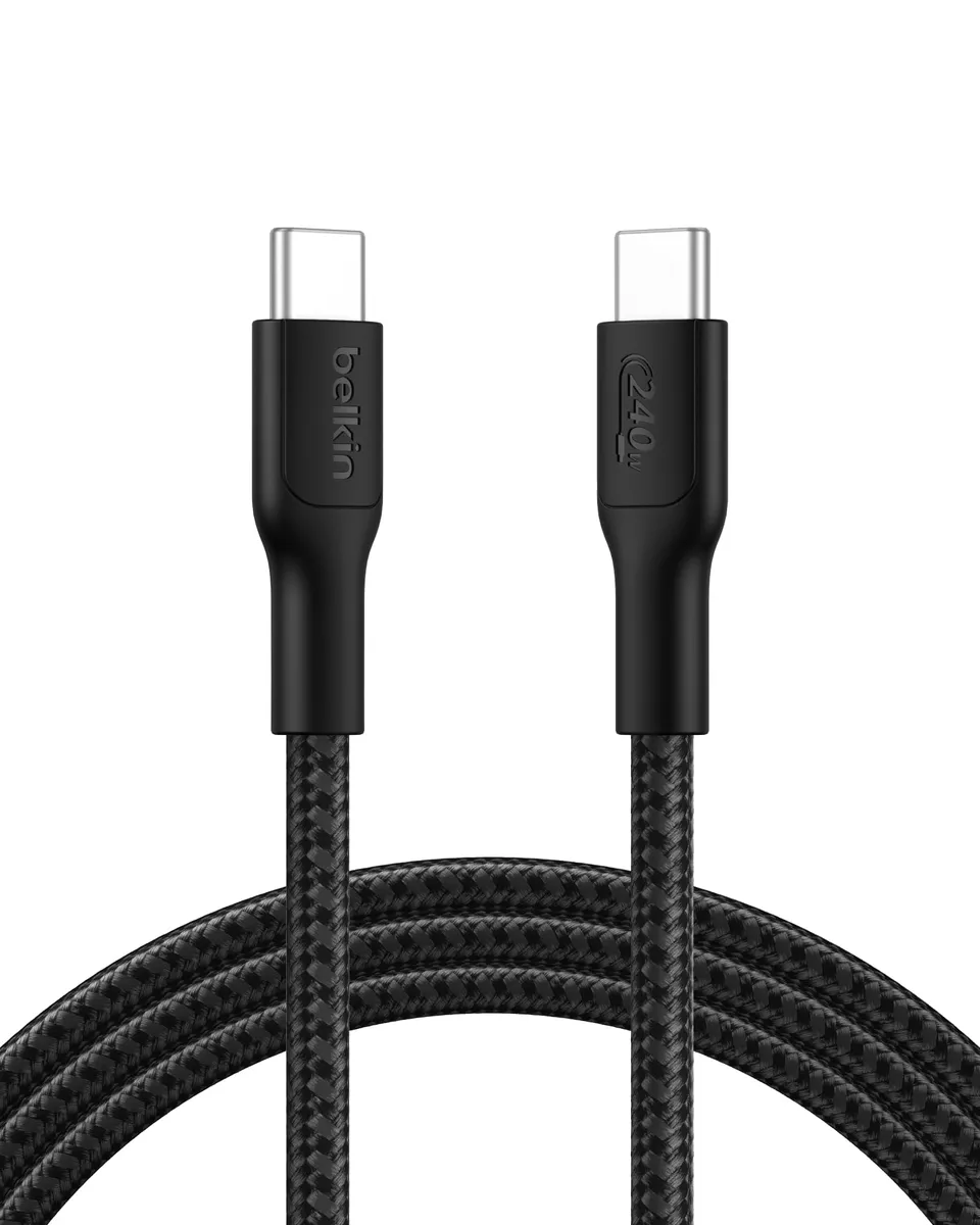 belkin-eco-c-ble-usb-c-vers-usb-c-tress-2-m-240w-noir-usb-2-0 image 1