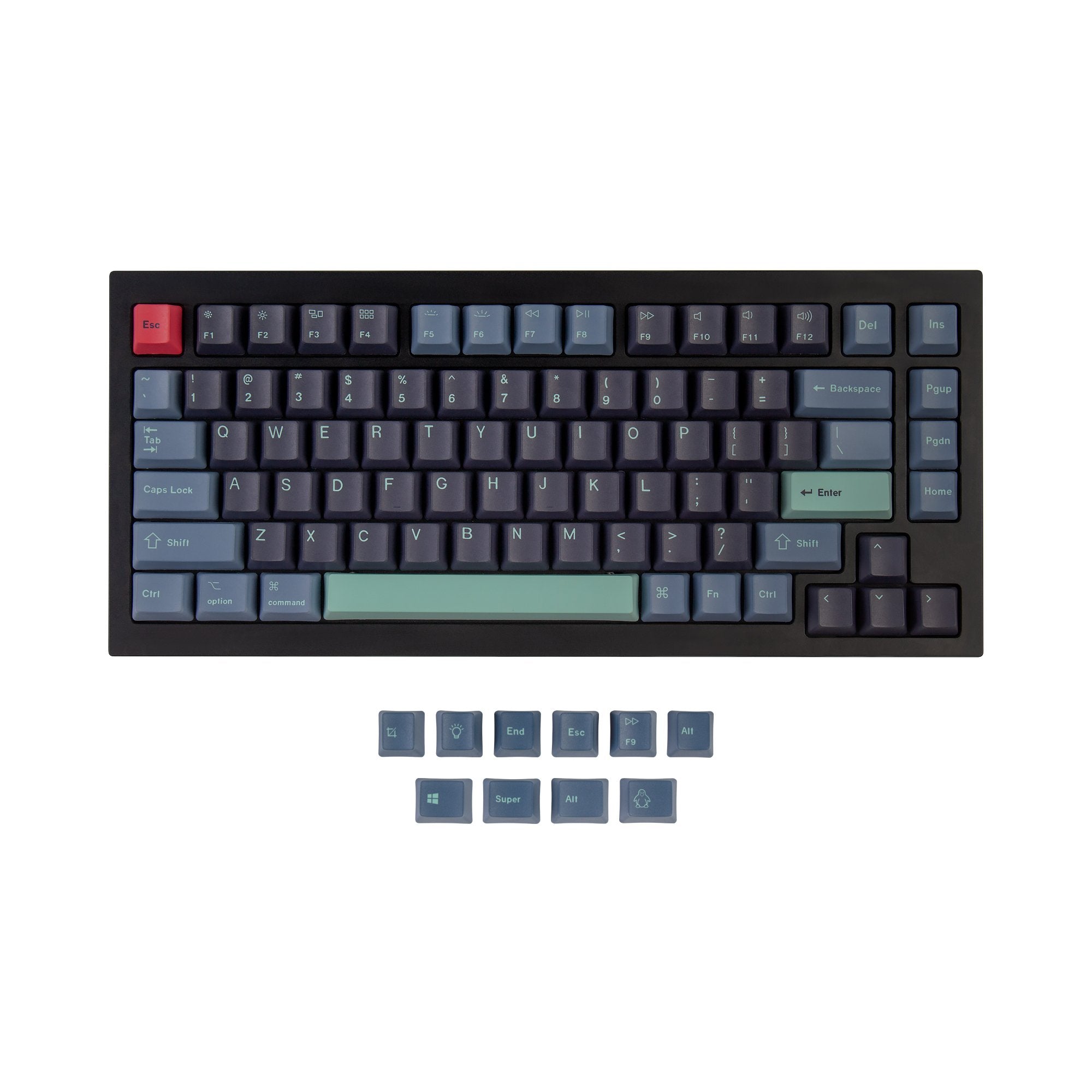 keychron-set-de-keycaps-oem-pbt-teints-masse-hacker-dye-sub image 3