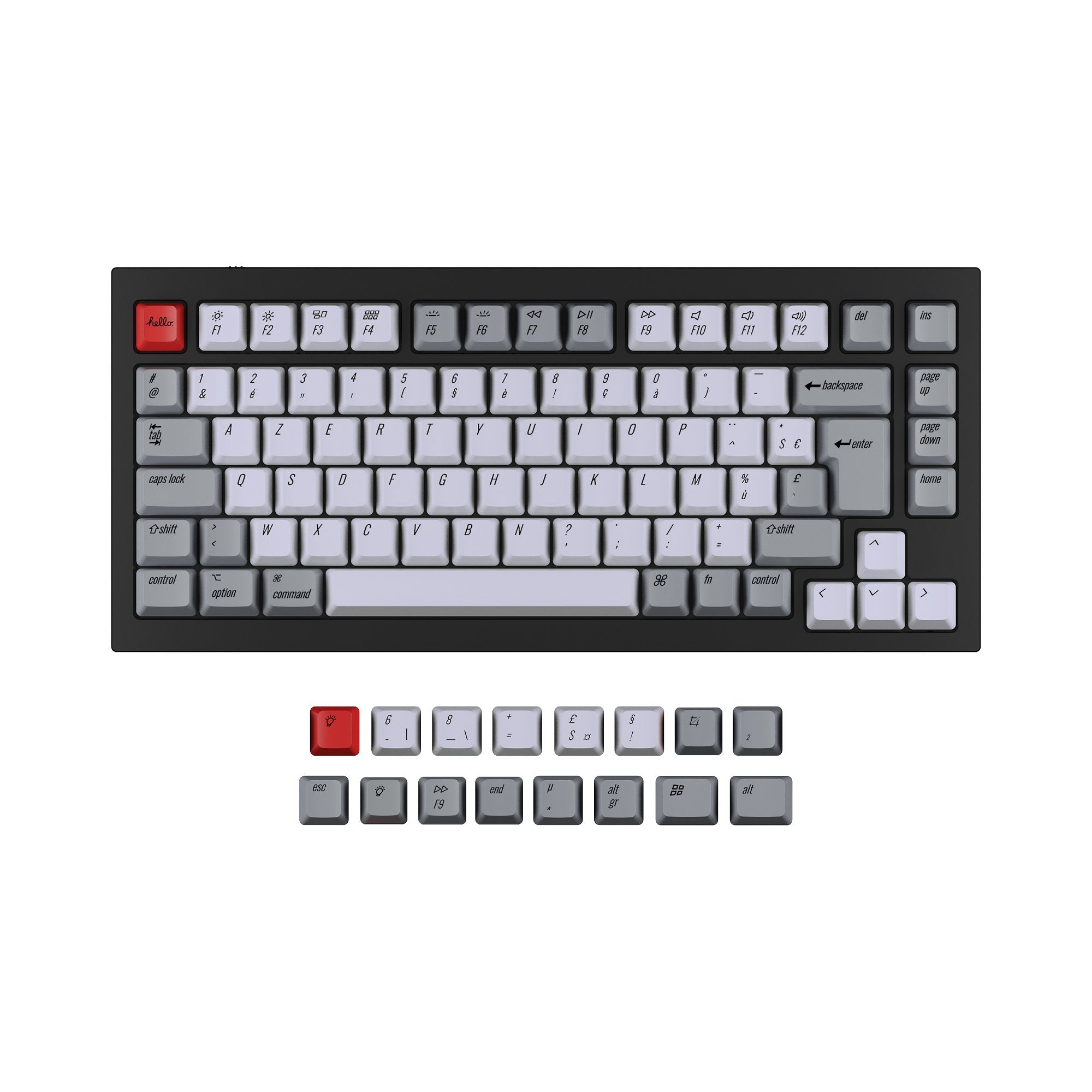 keychron-set-de-touches-iso-oem-pbt-dye-sub-q1-q1-pro-v1-k2-k2-pro image 4