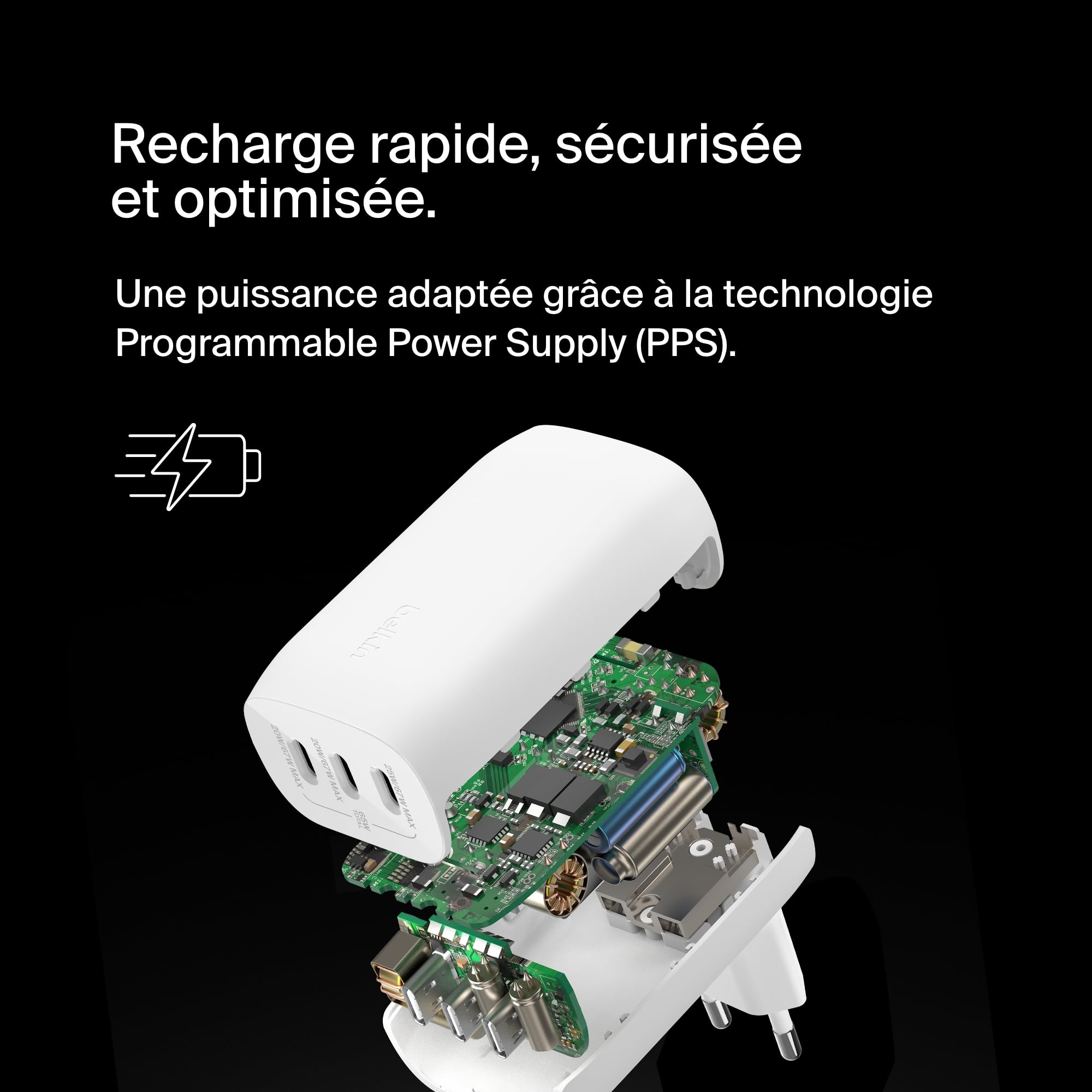 belkin-boostcharge-chargeur-secteur-3-ports-usb-c-67w-pps-blanc image 4