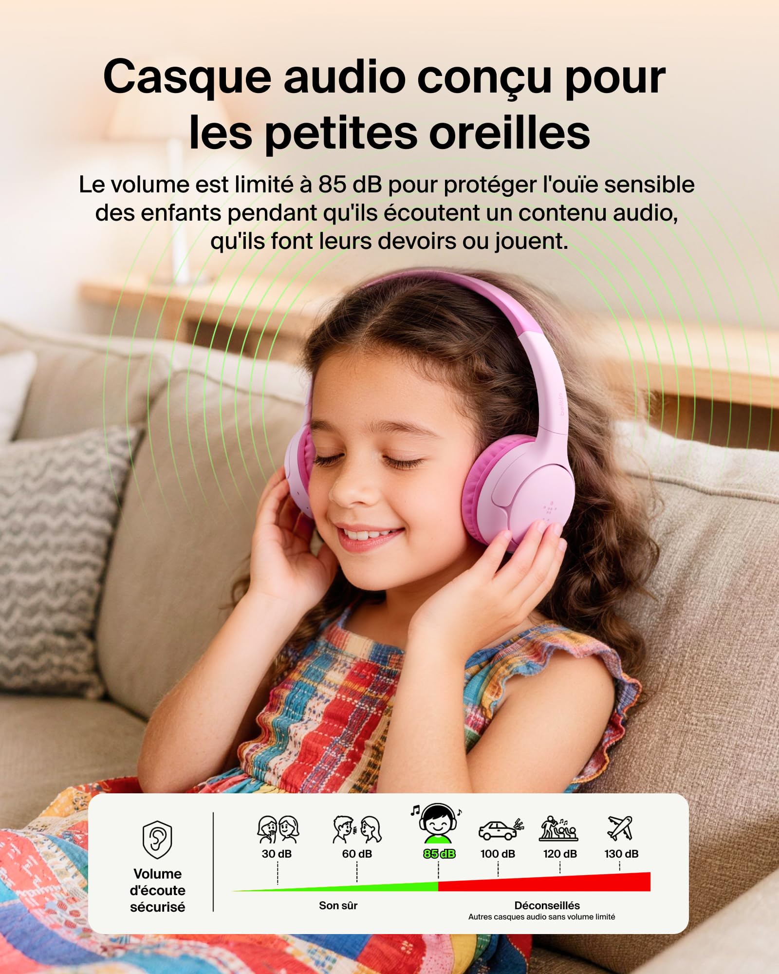 belkin-soundform-mini-2-casque-audio-sans-fil-enfant-rose image 3