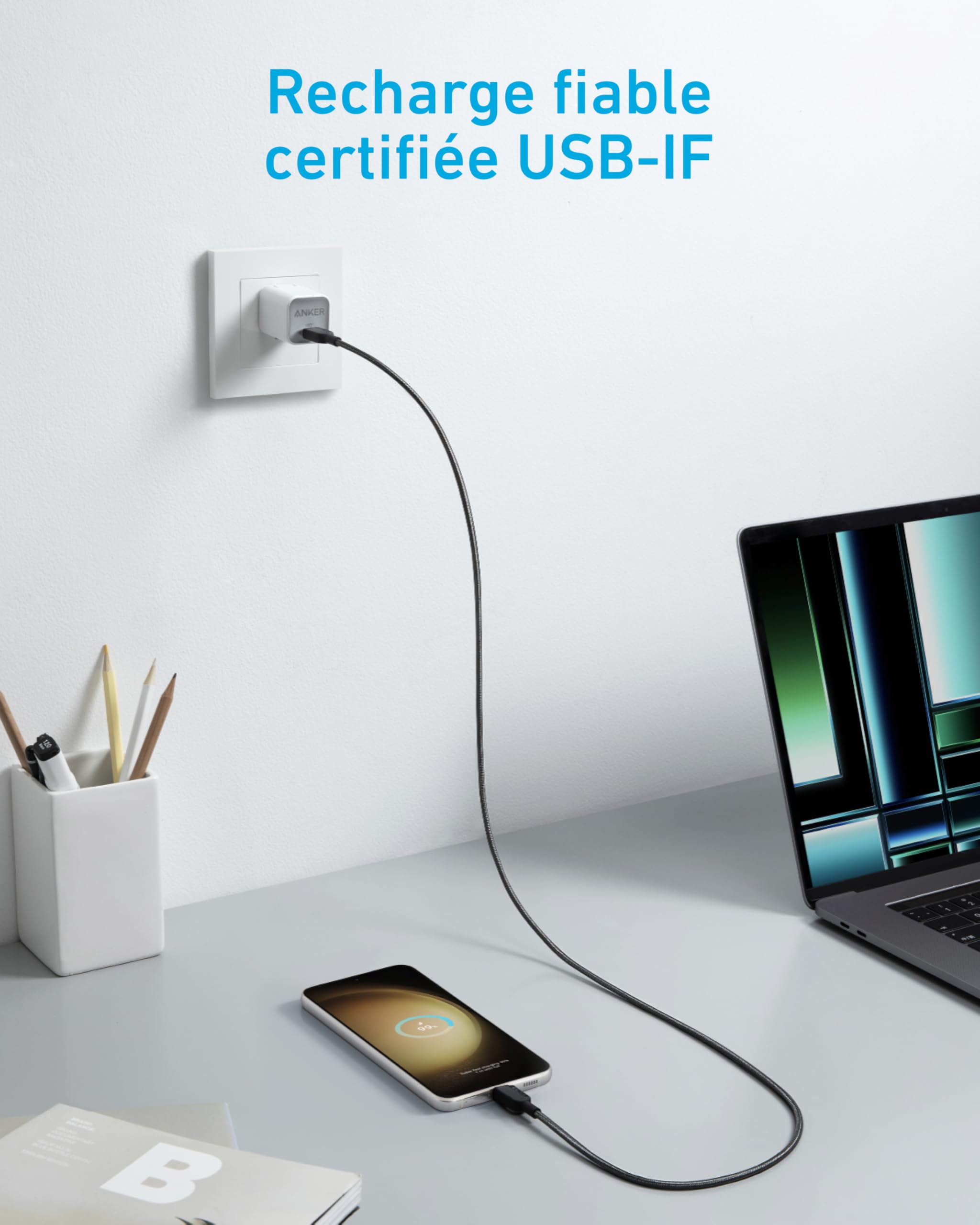 anker-310-c-ble-usb-c-vers-usb-c-2-0-60w-90-cm-charge-rapide-samsung-iphone-ipad image 4