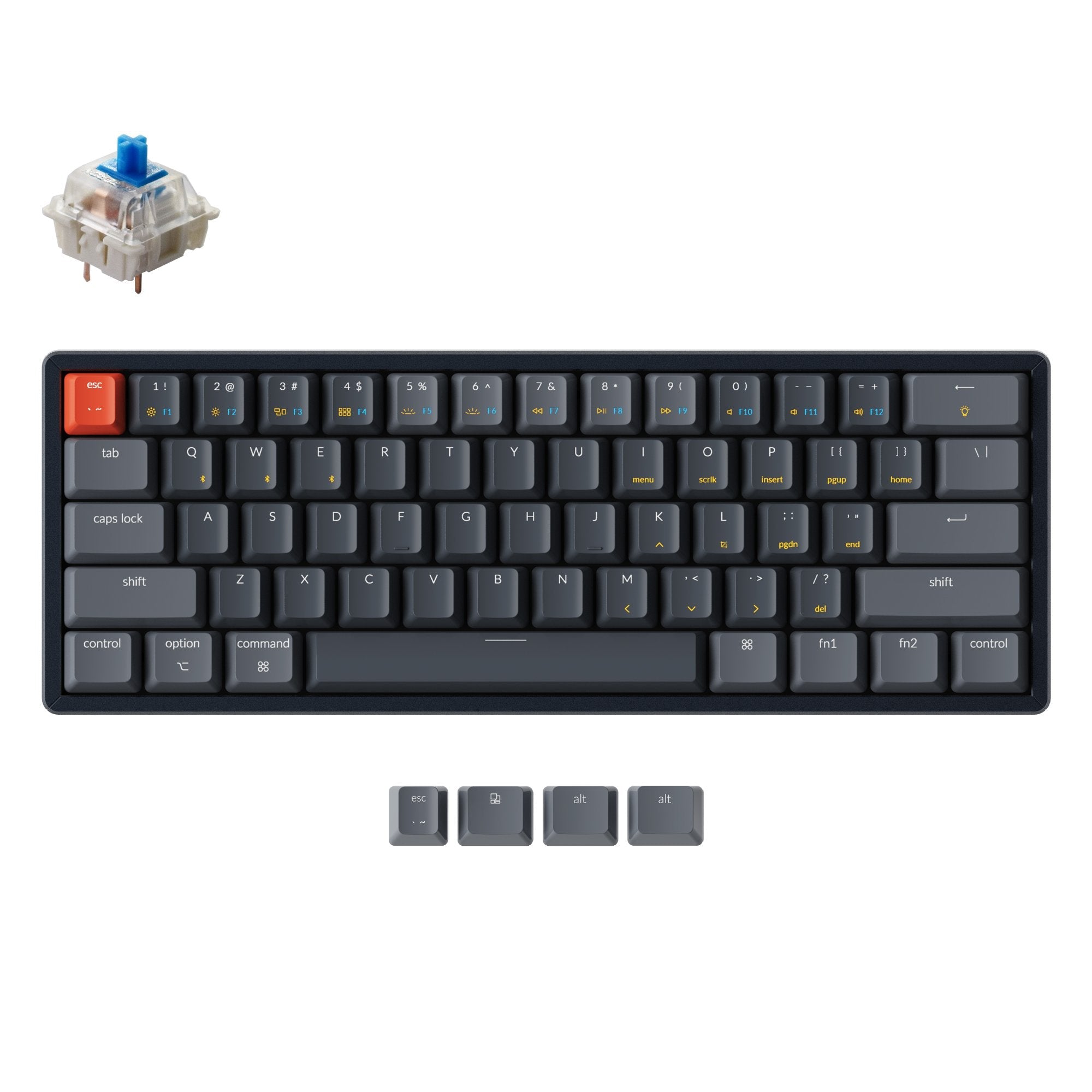keychron-k12-clavier-m-canique-sans-fil-compact-60-us-ansi image 5
