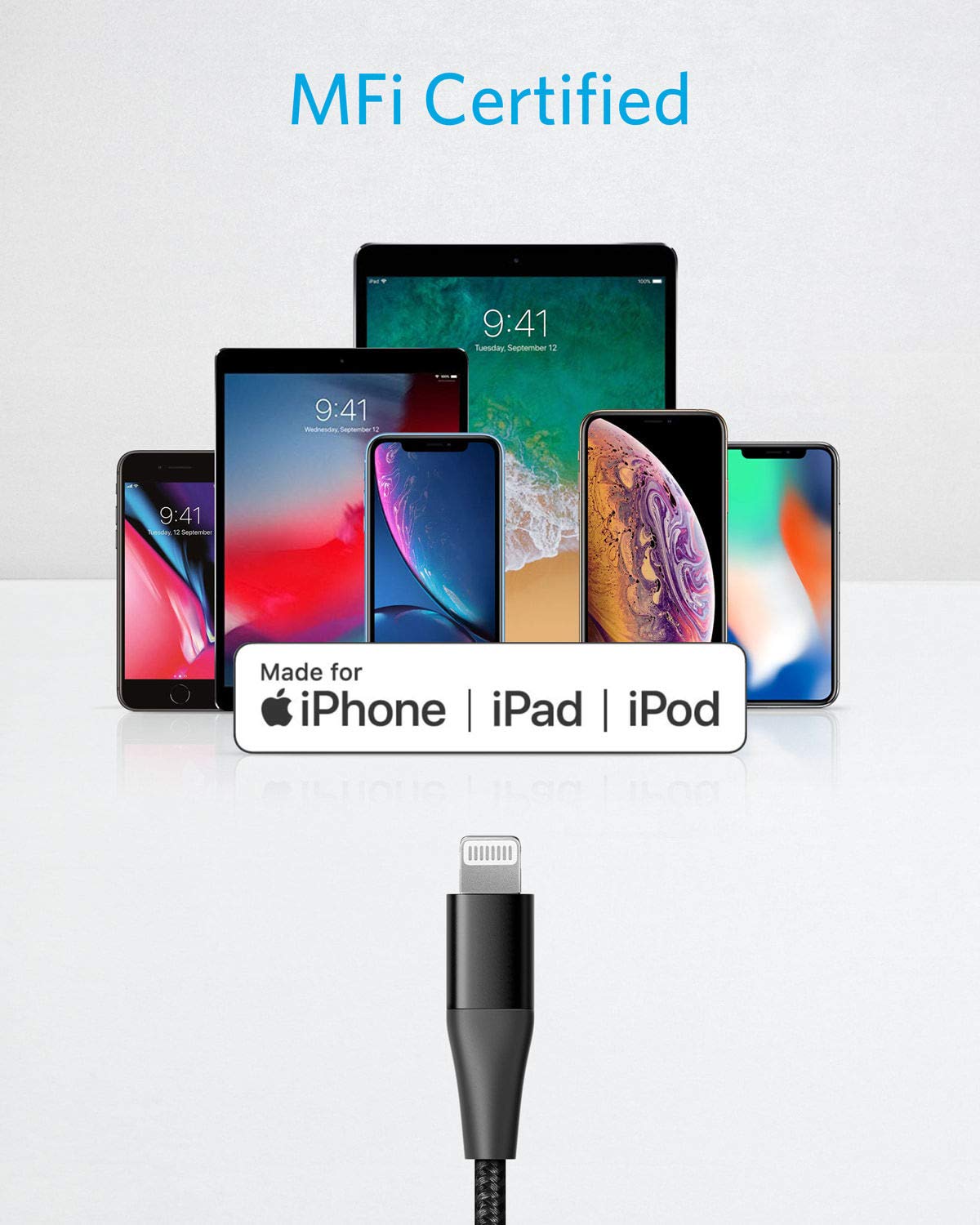 anker-powerline-ii-c-ble-usb-c-vers-lightning-0-9-m-mfi-noir image 4