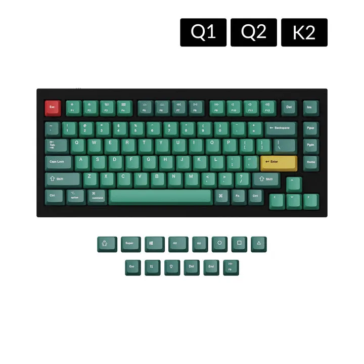keychron-oem-dye-sub-pbt-set-de-touches-forest-ansi-v1-v2-q1-q2-k2 image 1
