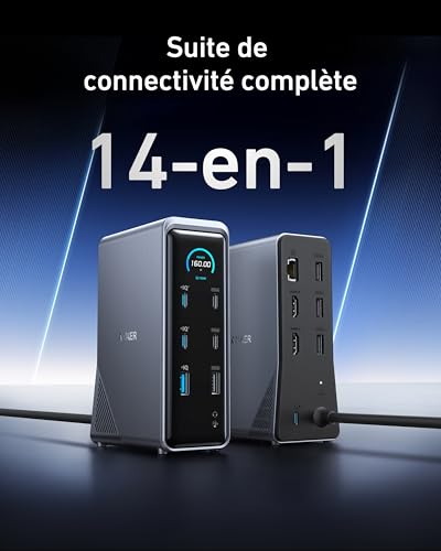 anker-prime-station-d-accueil-160w-14-ports-double-4k-10-gbit-s-pour-dell-macboo image 8