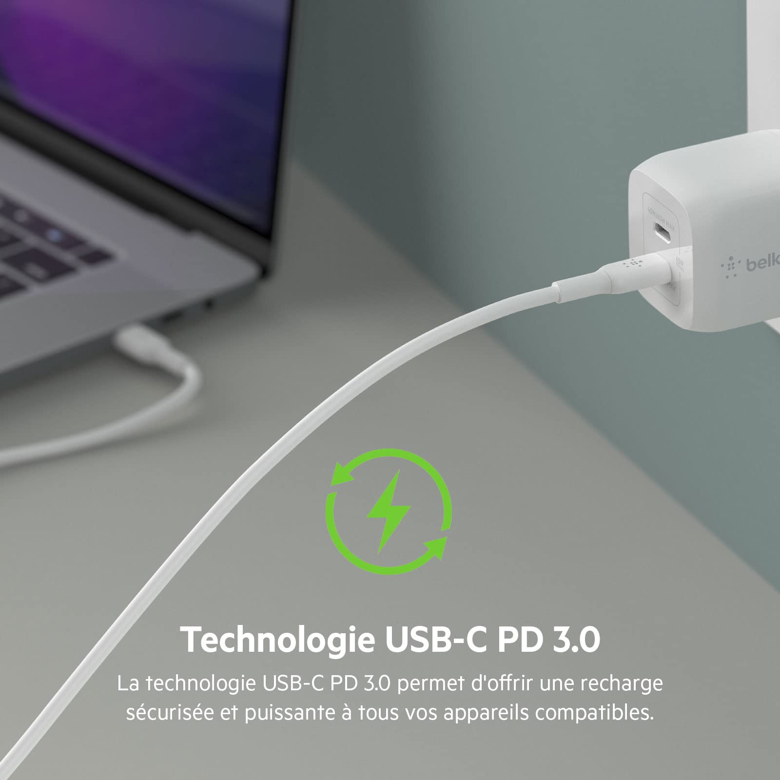 belkin-chargeur-secteur-double-usb-c-45w-gan-pd-3-0 image 8