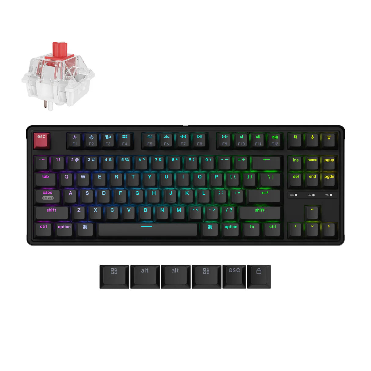 keychron-c3-pro-8k-qmk-clavier-m-canique-filaire-tkl-80-us-ansi image 4