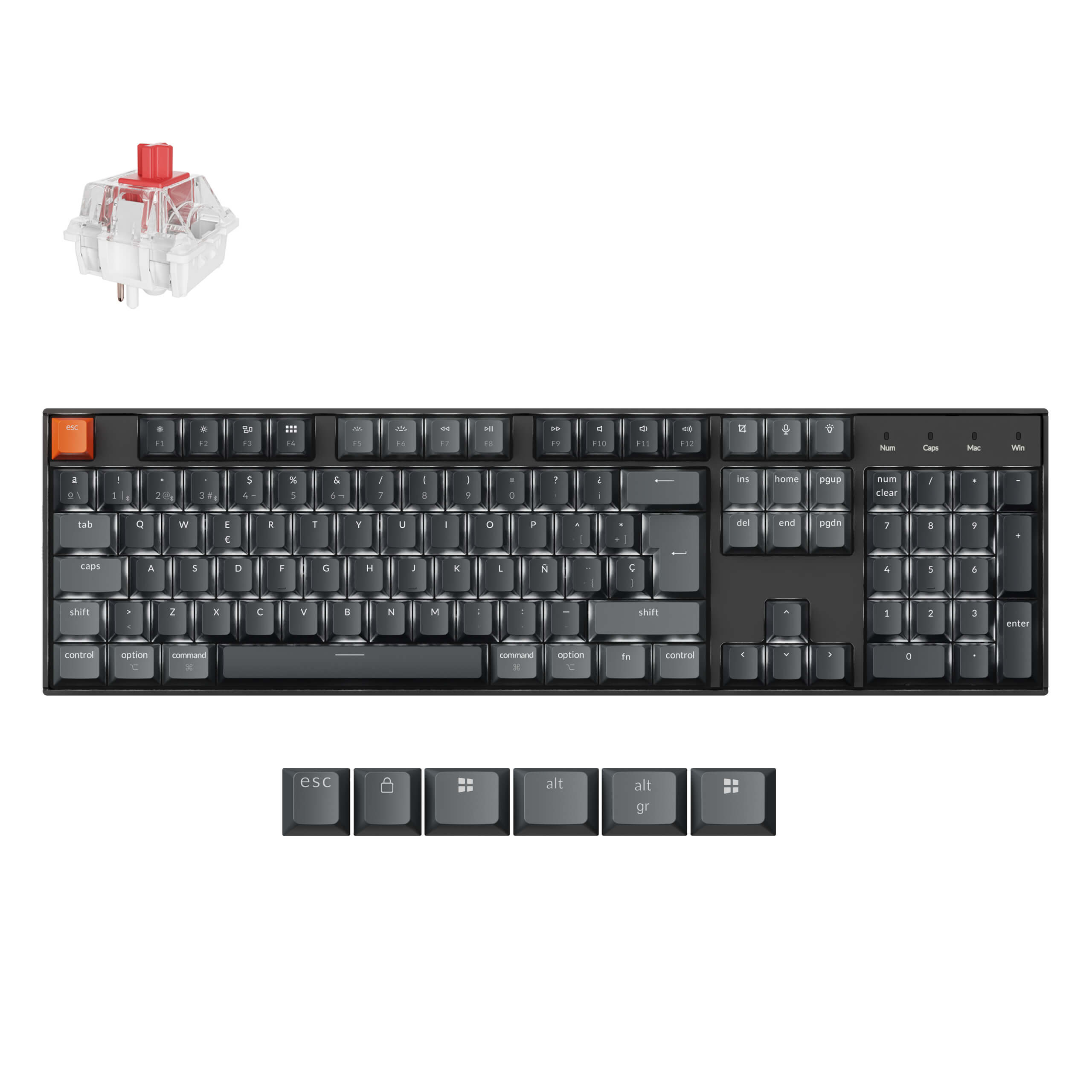 keychron-k10-qmk-version-2-clavier-m-canique-sans-fil-100-layout-iso image 4