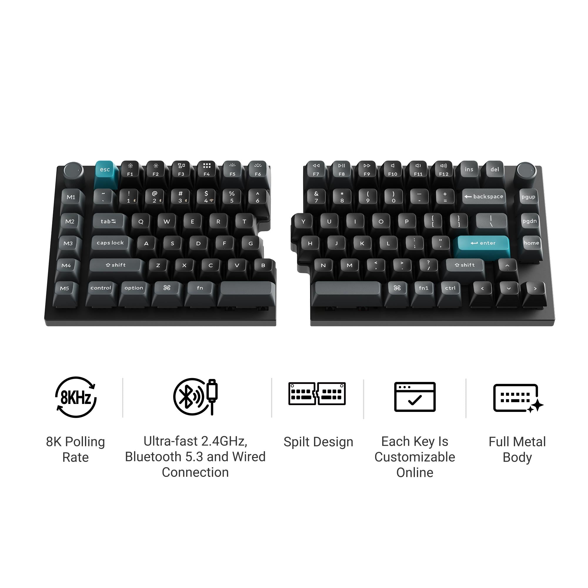 keychron-q11-ultra-8k-clavier-m-canique-custom-sans-fil-split-75-aluminium-us-an image 2