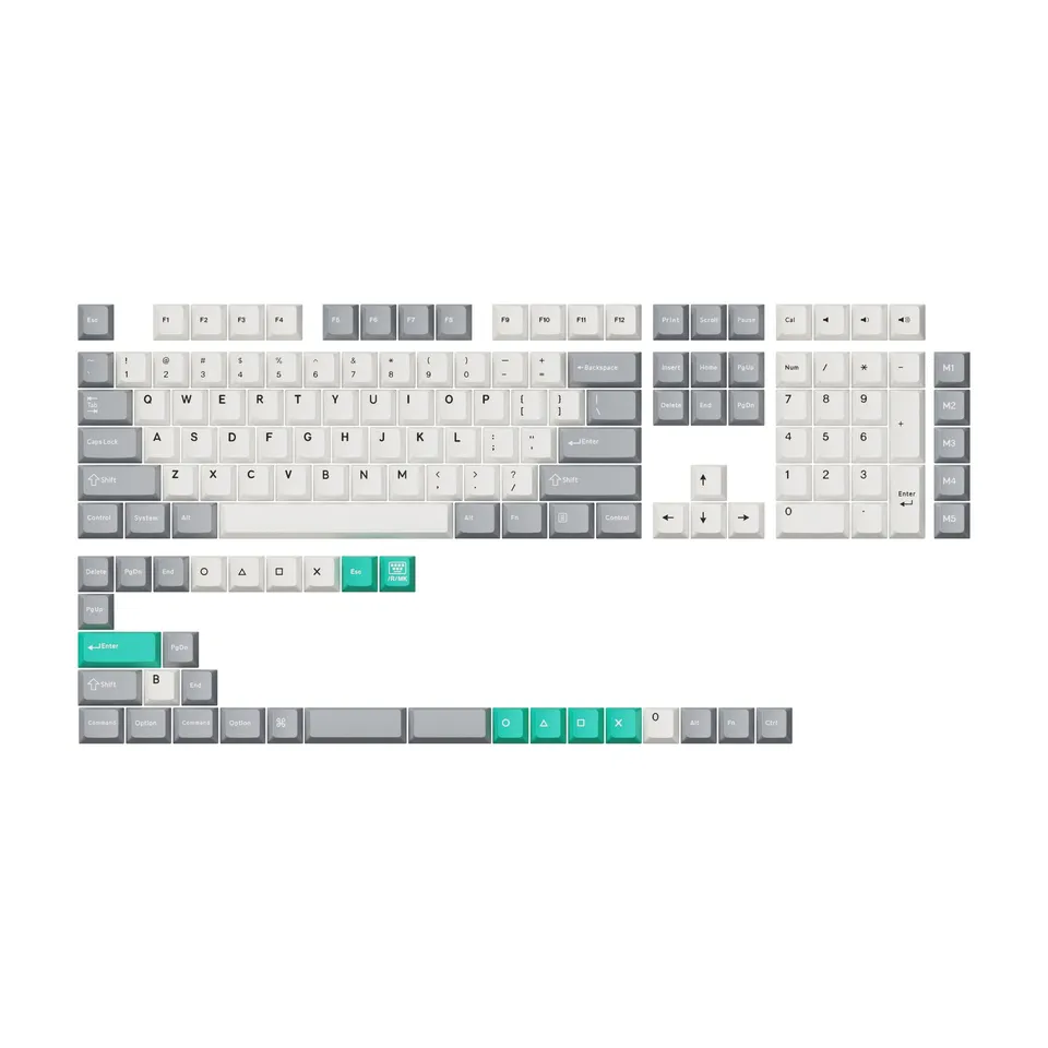 keychron-set-de-keycaps-cherry-profile-double-shot-pbt-full-set-dolch-red-gray-w image 1