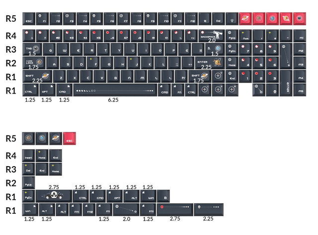 keychron-cosmic-galaxy-set-de-140-keycaps-cherry-profile-dye-sub-pbt image 2