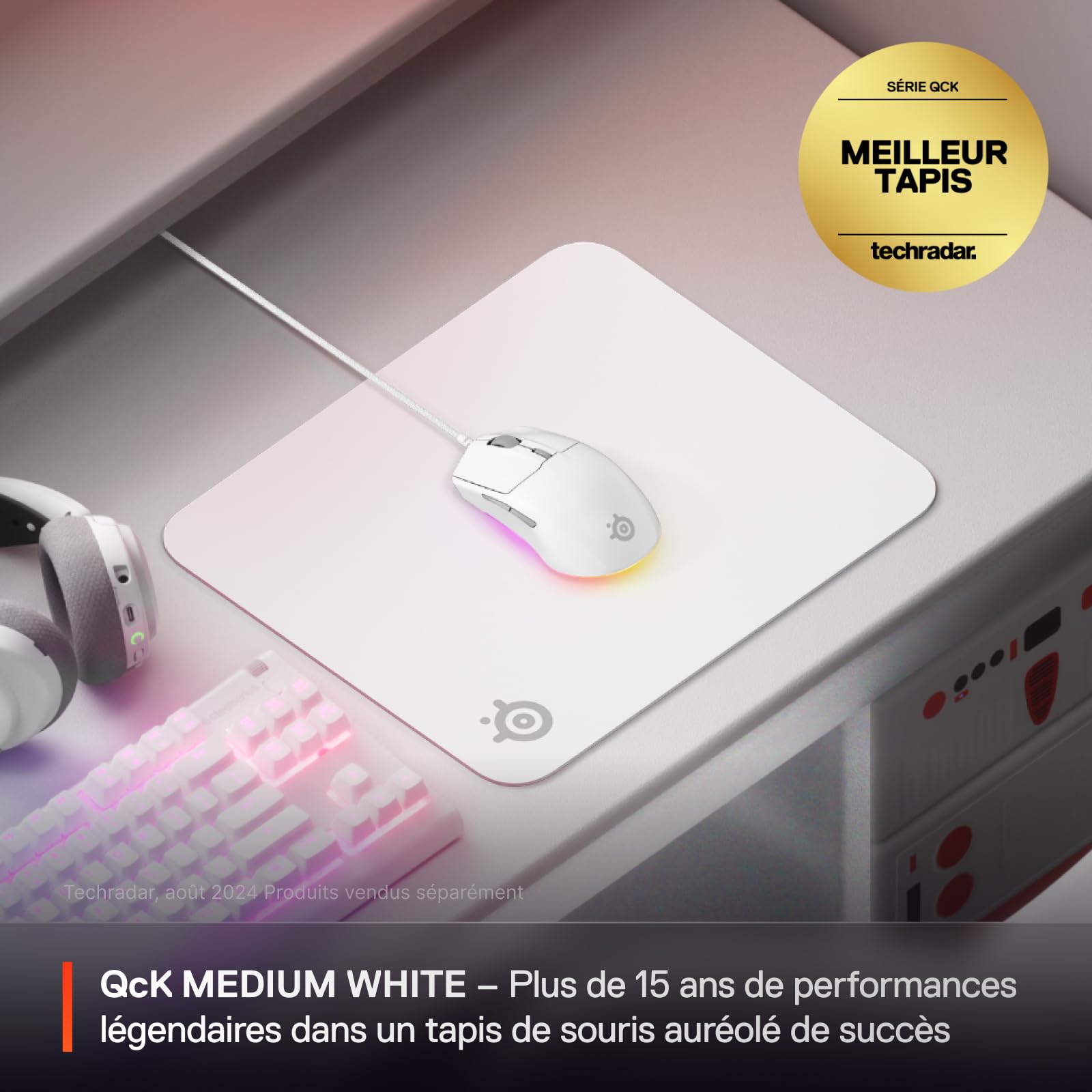 steelseries-qck-medium-tapis-de-souris-gaming-blanc-320-mm-x-270-mm image 2