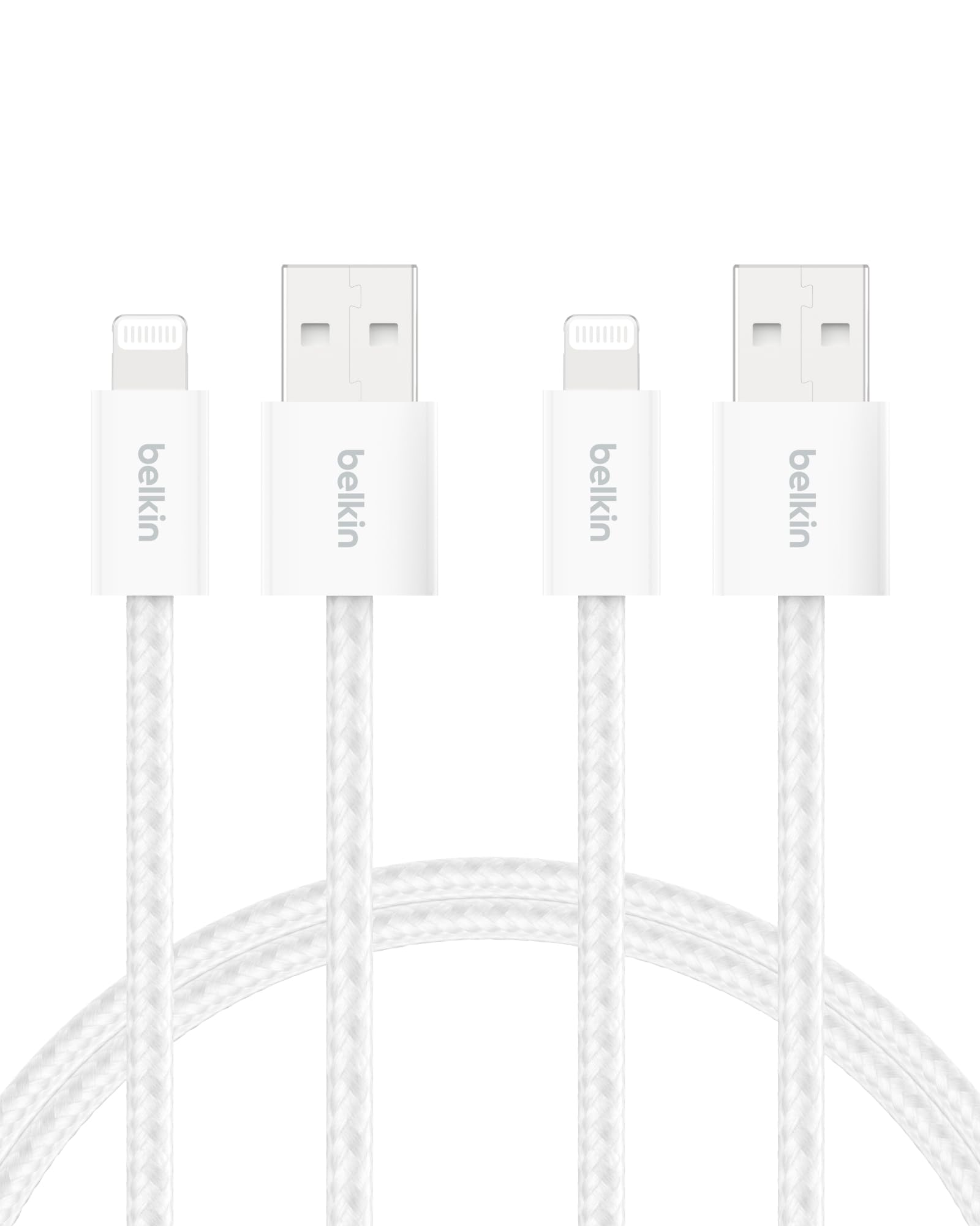 belkin-boostcharge-pack-de-2-c-bles-usb-a-vers-lightning-1-5-m-blanc image 1