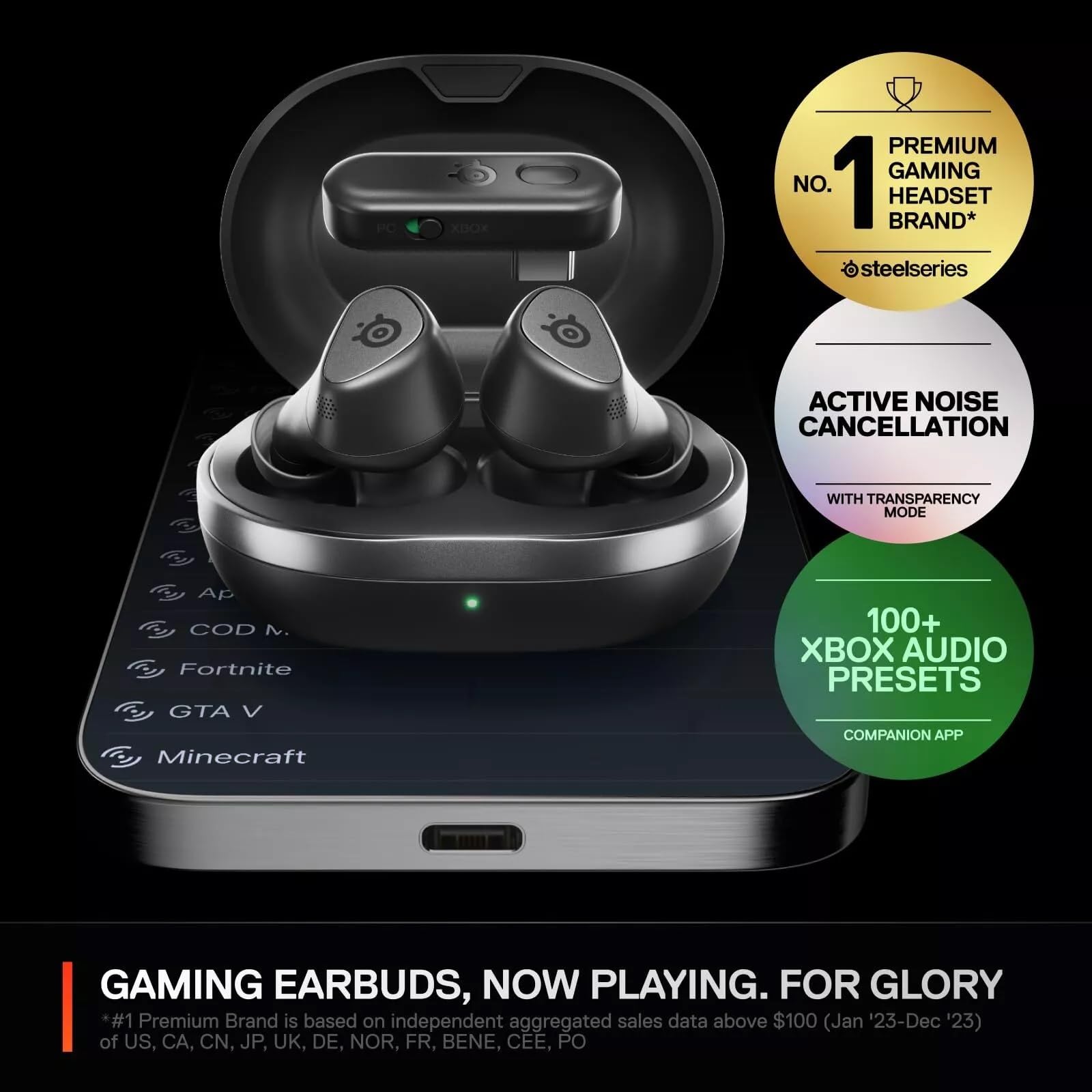 steelseries-arctis-gamebuds-couteurs-gaming-sans-fil-pour-xbox-noir image 3