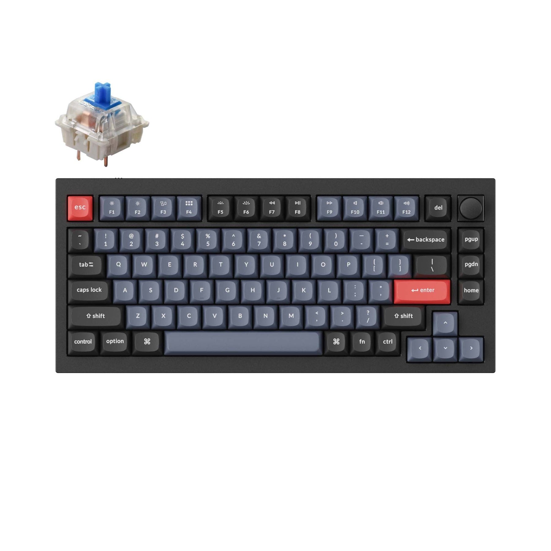 keychron-q1-version-2-clavier-m-canique-filaire-custom-qmk-gateron-ansi image 2