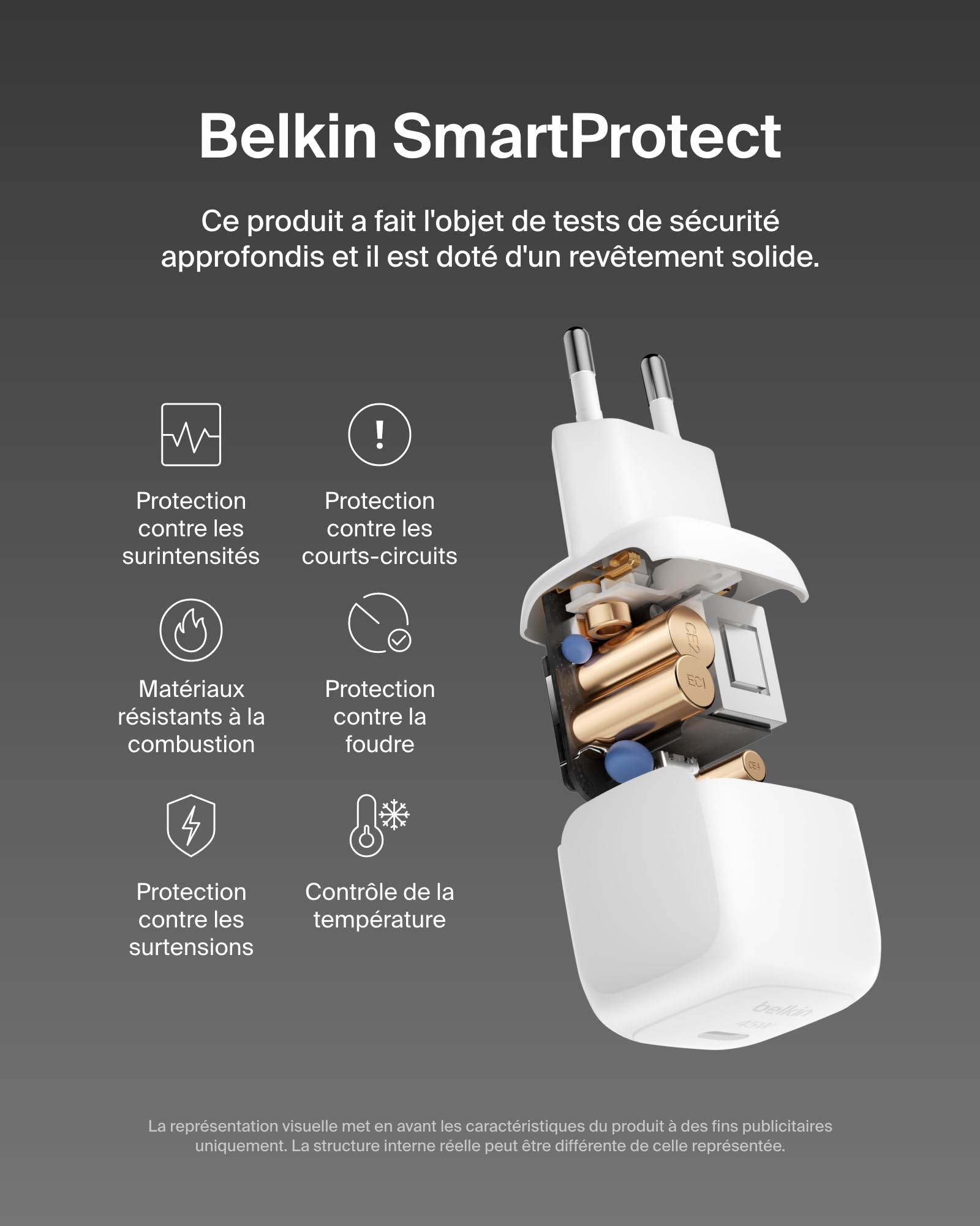 belkin-boostcharge-chargeur-secteur-compact-usb-c-pd-45w-blanc image 4