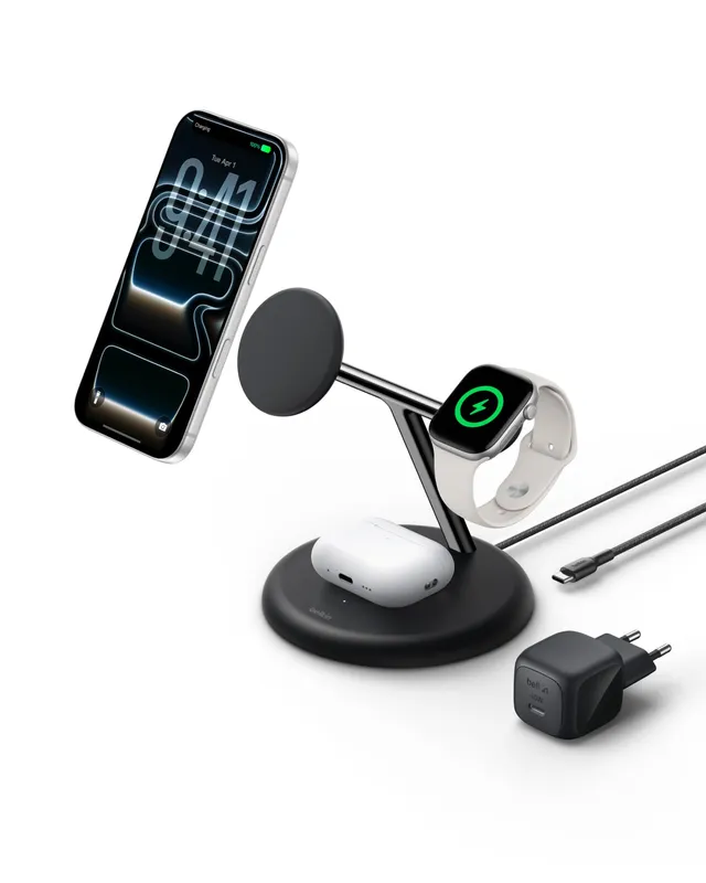 belkin-ultracharge-station-recharge-sans-fil-3-en-1-25w-qi2-2-magsafe-noir image 1