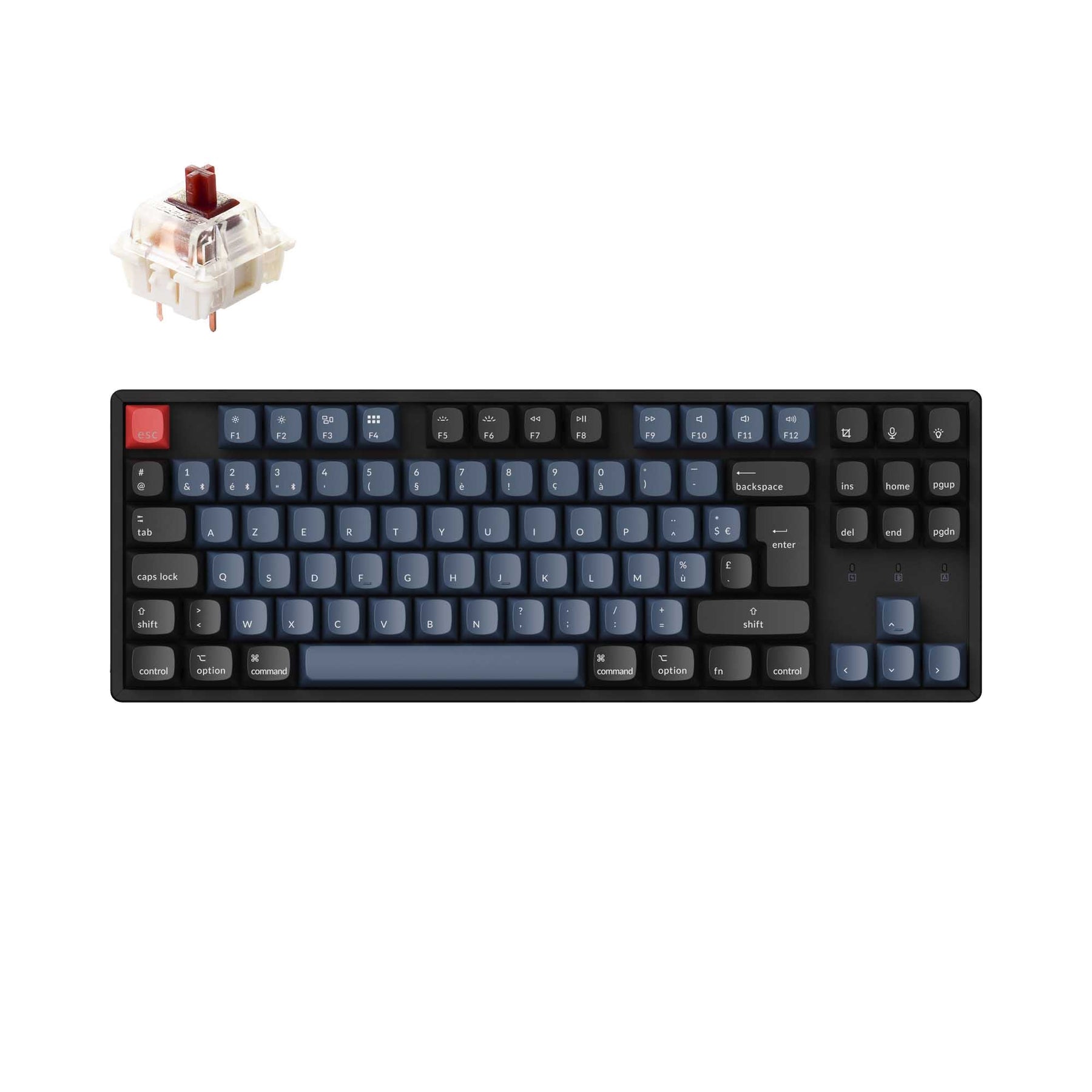 keychron-k8-pro-clavier-m-canique-sans-fil-qmk-via-75-iso-fr image 2