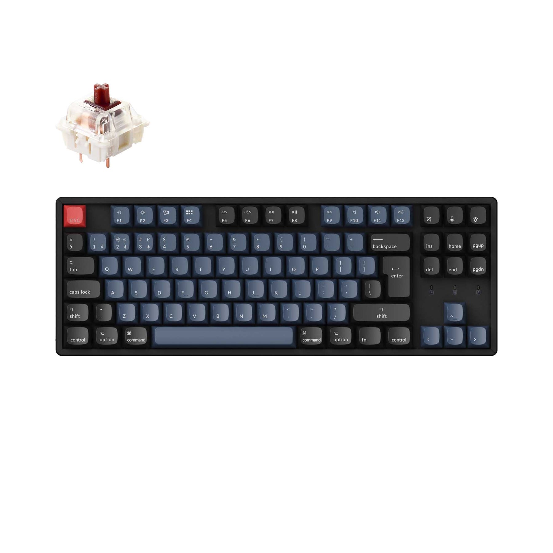 keychron-k8-pro-clavier-m-canique-sans-fil-qmk-via-75-iso-fr image 4