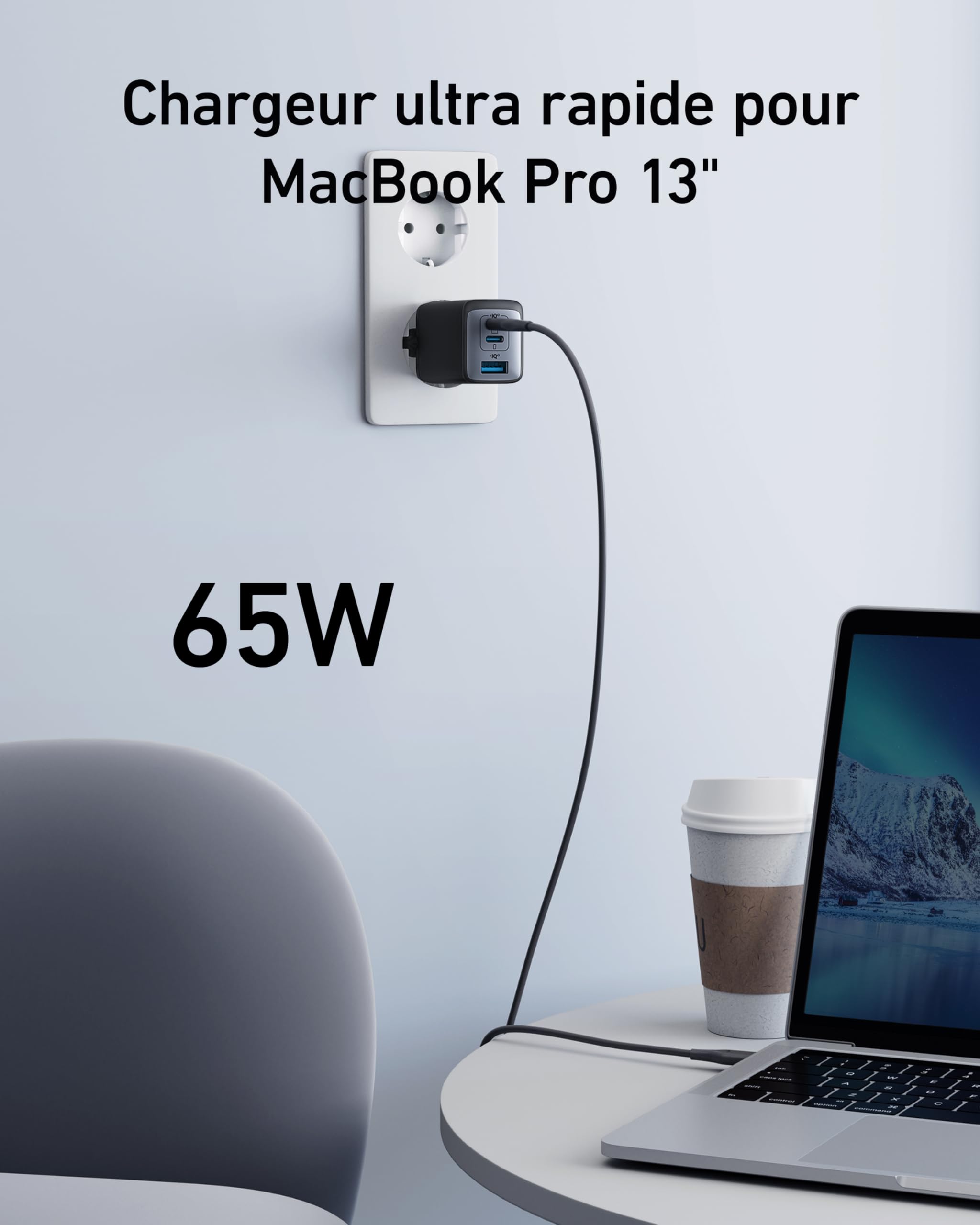 anker-nano-ii-65w-chargeur-usb-c-3-ports-gan-ii image 2