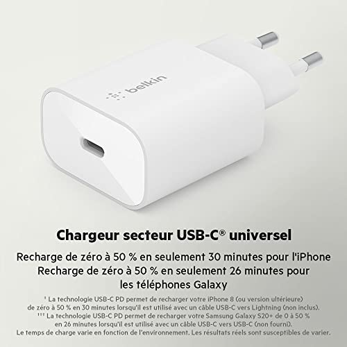 belkin-boostcharge-chargeur-secteur-usb-c-25w-pps-power-delivery image 6