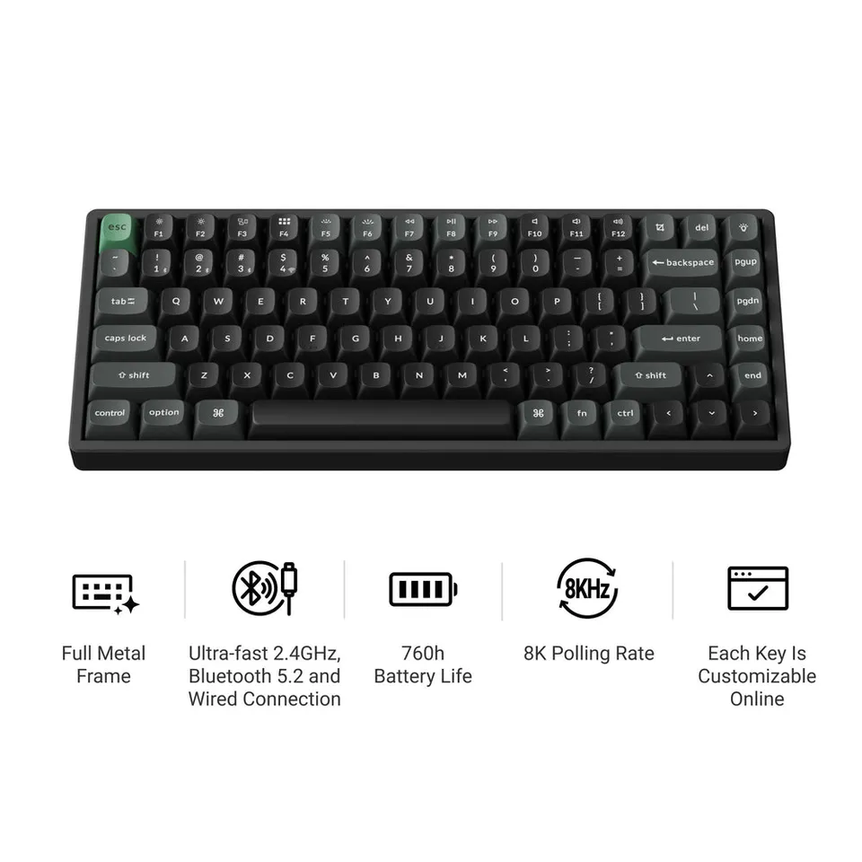 keychron-k2-ultra-8k-clavier-m-canique-custom-sans-fil-75-us-ansi image 1