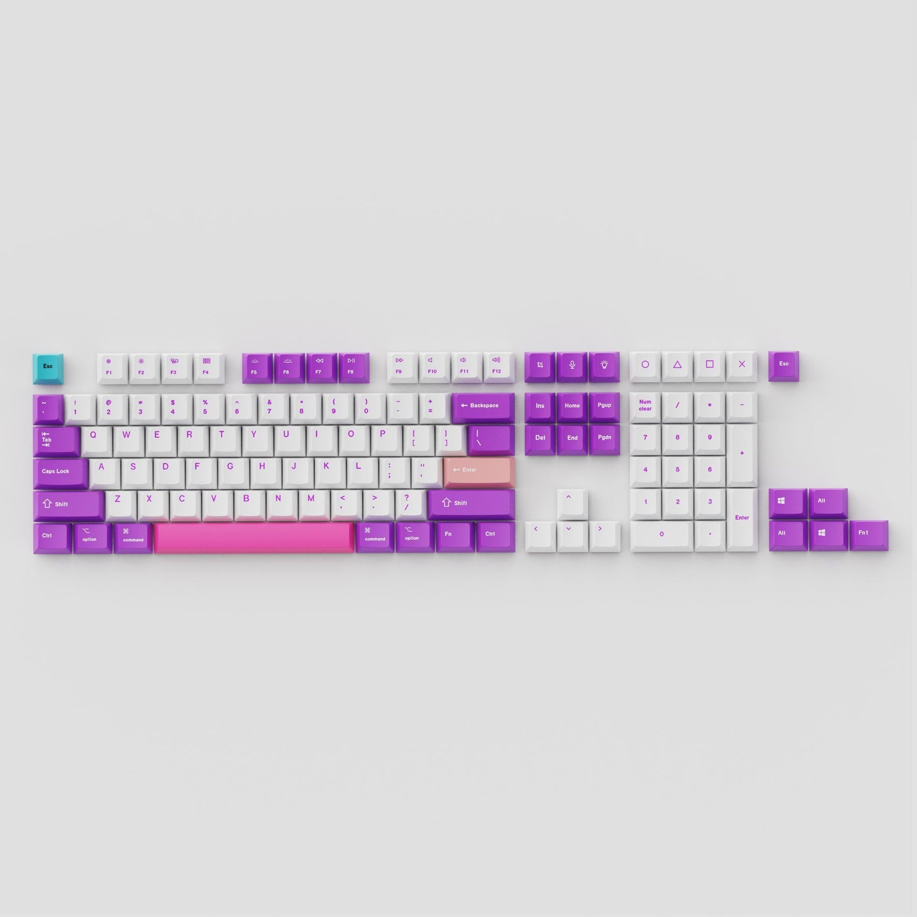 keychron-oem-dye-sub-pbt-set-de-keycaps-unicorn image 4