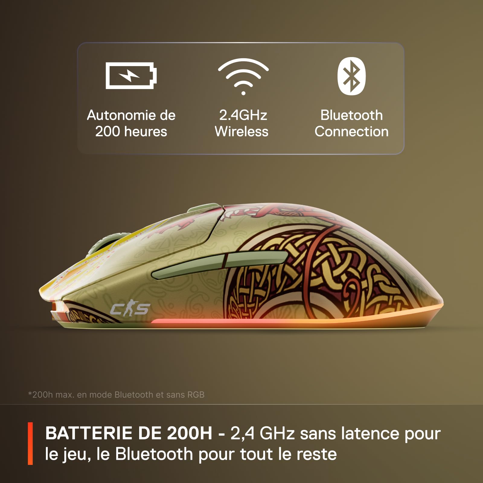 steelseries-souris-gaming-sans-fil-cs2-dragon-lore-edition-18k-dpi-200h image 4
