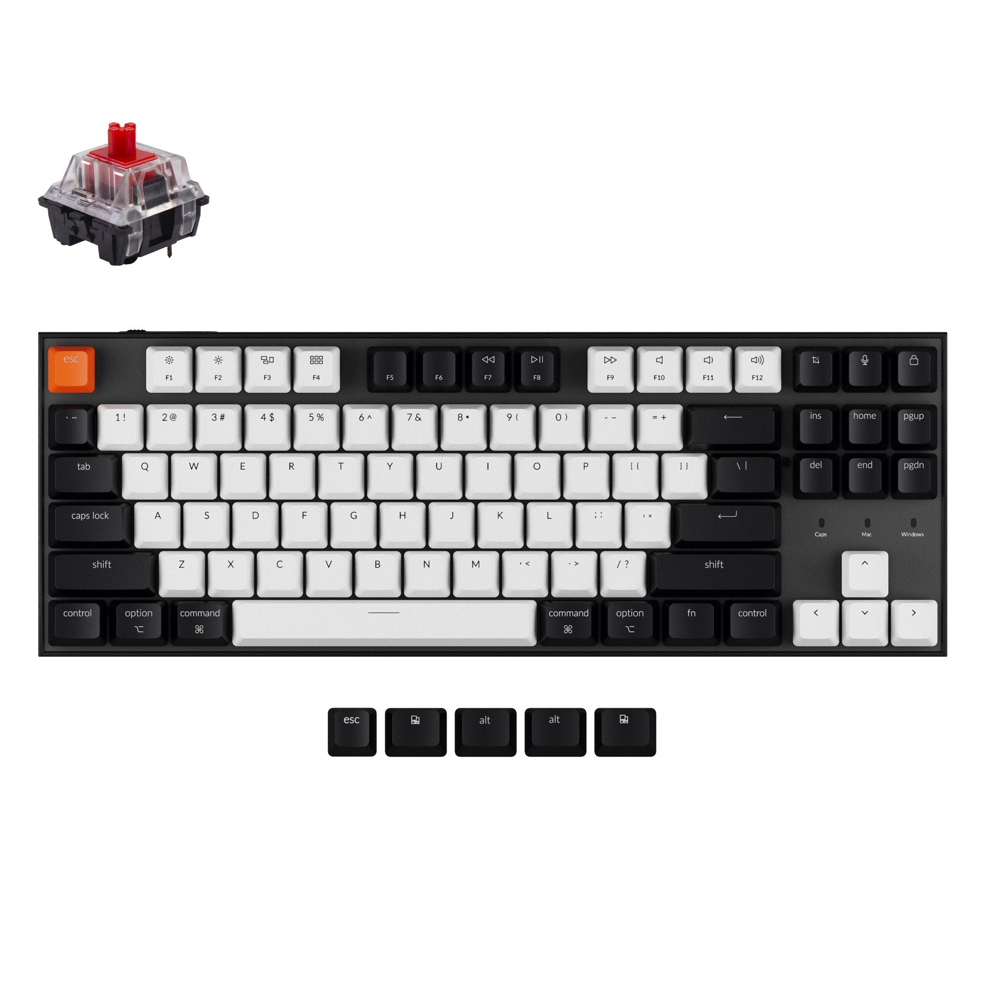 keychron-c1-clavier-m-canique-filaire-tenkeyless-ansi-us image 4