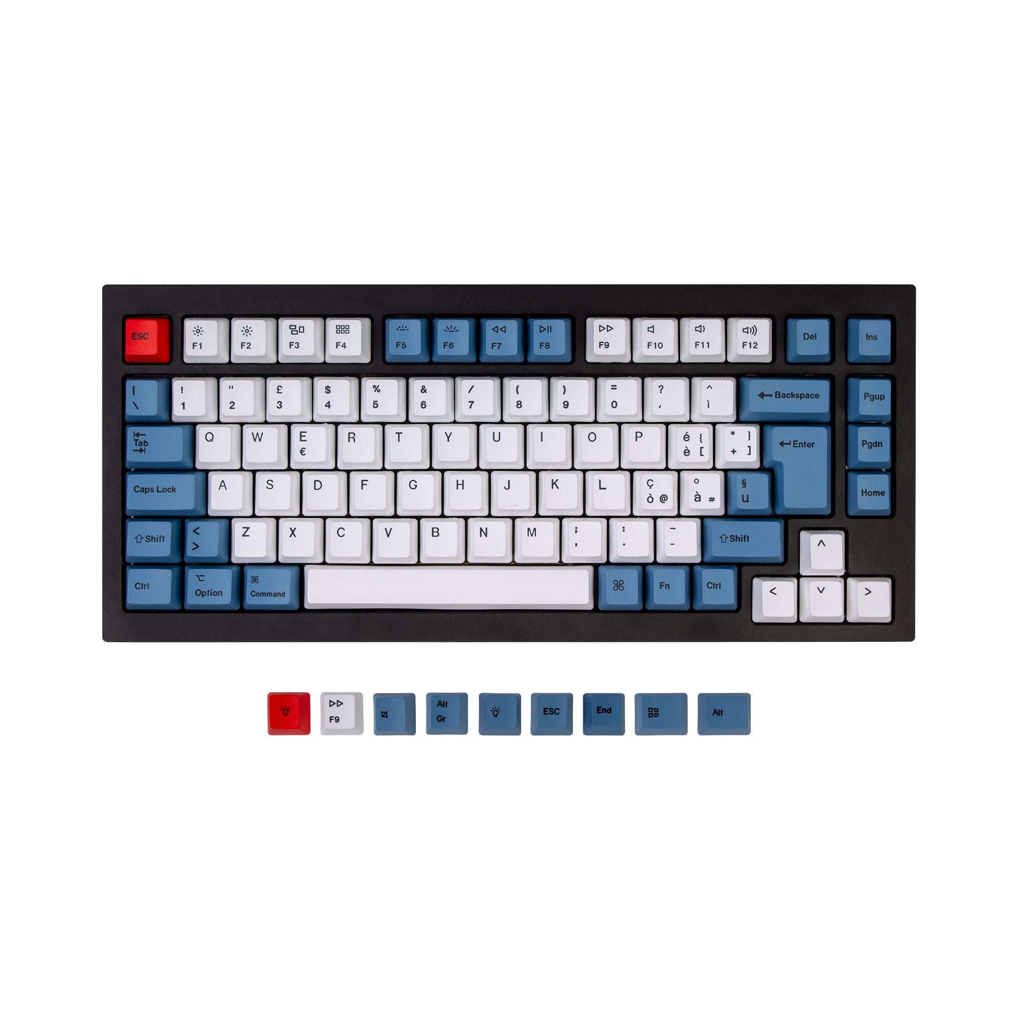 keychron-iso-q1-q1-pro-v1-k2-k2-pro-set-de-keycaps-oem-pbt-dye-sub-bleu image 4