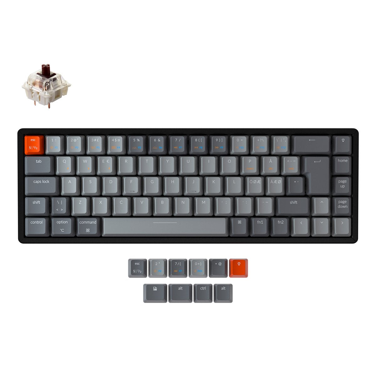 keychron-k6-clavier-m-canique-sans-fil-layout-nordic-iso image 1