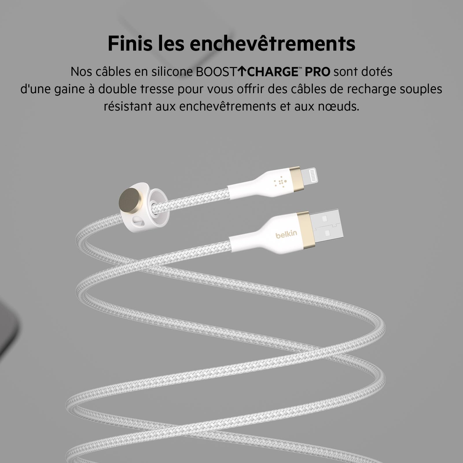 belkin-boostcharge-pro-flex-c-ble-usb-a-vers-lightning-3-m-blanc-mfi image 4